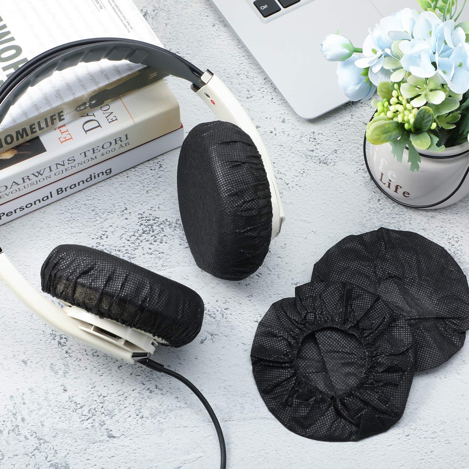Foto 7 pulgar | Fundas Desechables Para Auriculares, 100 Unidades, Negras - Venta Internacional.