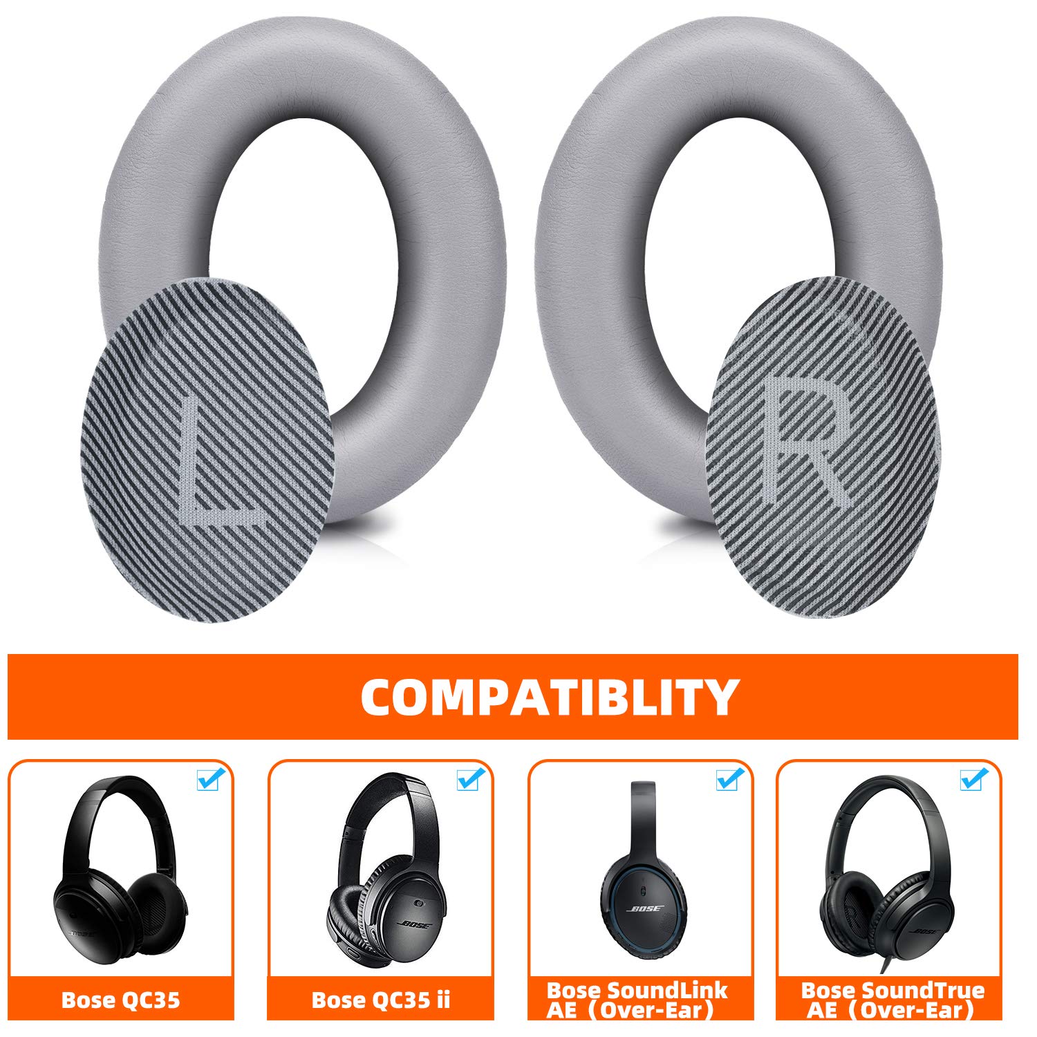 Foto 3 pulgar | Almohadillas De Repuesto Gevo Para Auriculares Bose Qc35 Y Qc35ii - Venta Internacional.