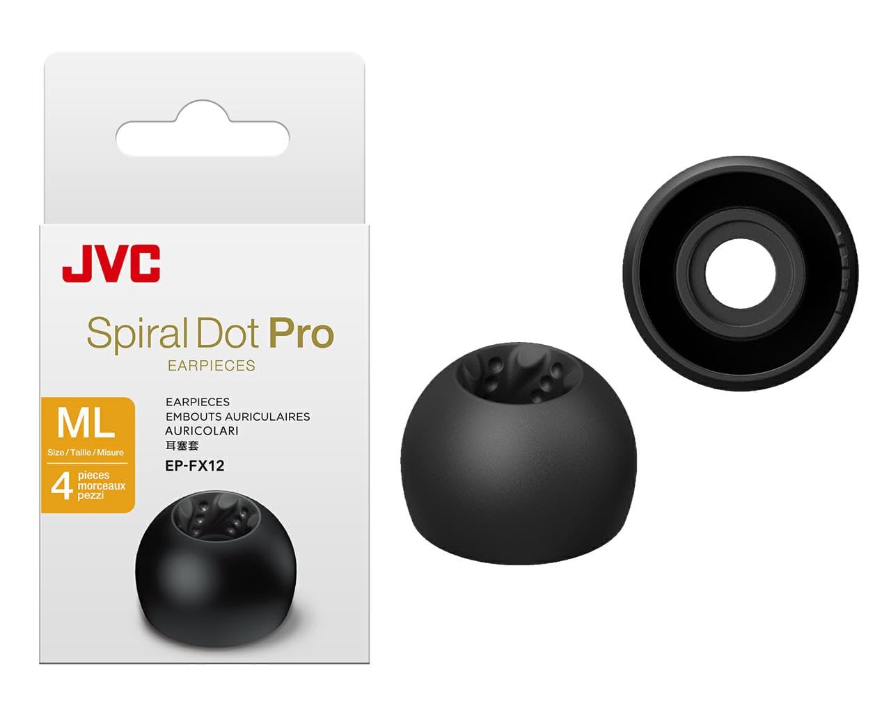 Almohadillas Jvc Epfx12 Spiral Dot Pro, 2 Juegos (4) Tamaños S-l 13 Mm - Venta Internacional.