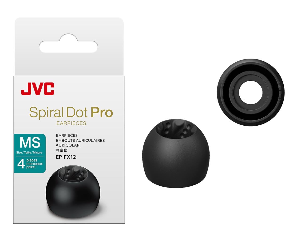 Almohadillas Jvc Epfx12 Spiral Dot Pro, 2 Juegos (4) Tamaños S-l - Venta Internacional.