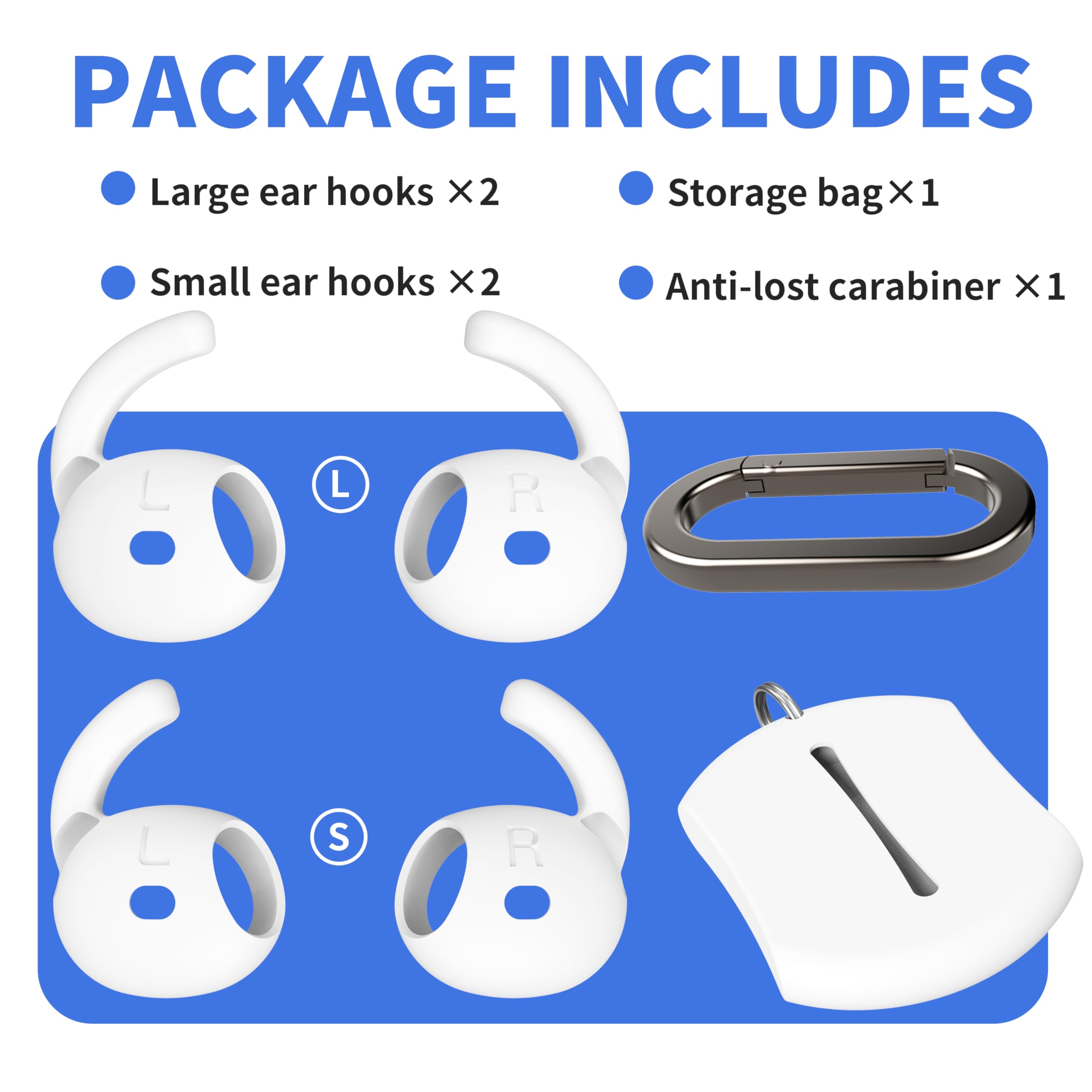 Foto 6 pulgar | Ganchos para Orejas Damonlight para AirPods con Bolsa de Almacenamiento - Venta Internacional