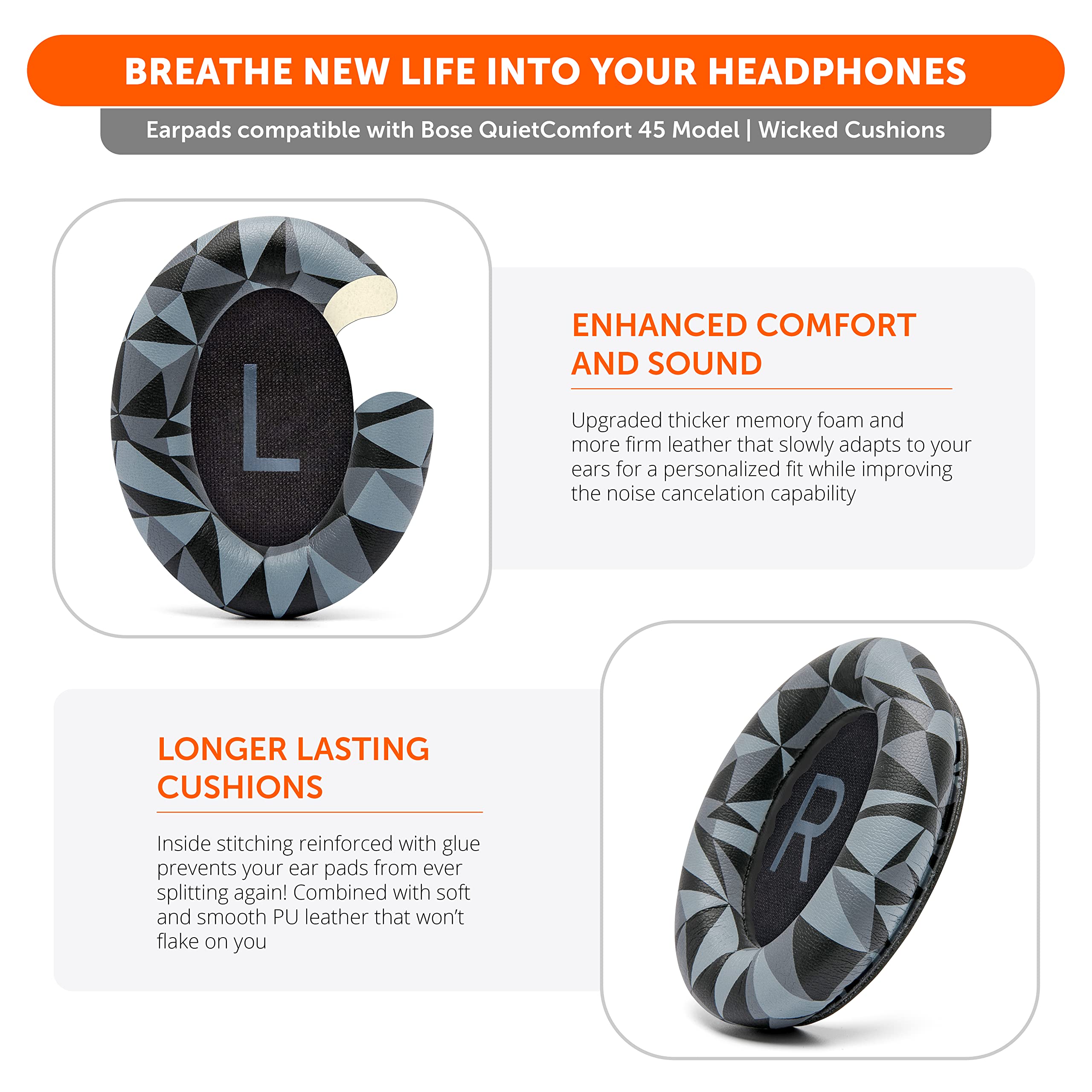Foto 5 pulgar | Almohadillas De Repuesto Para Auriculares Bose Quietcomfort 45 - Venta Internacional.