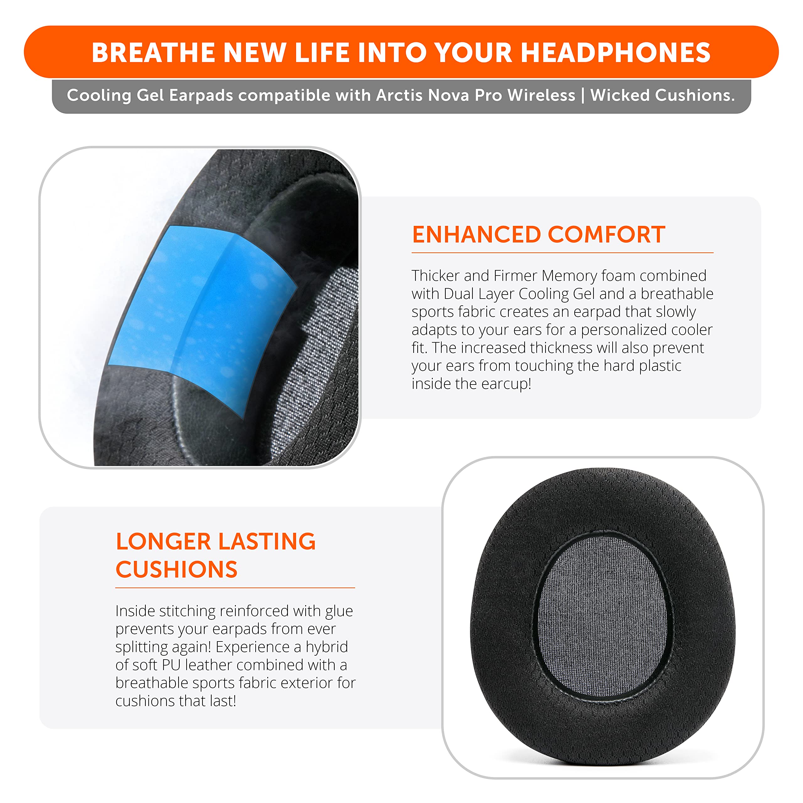 Foto 5 pulgar | Almohadillas Wc Freeze Nova Pro Wireless Para Steelseries Arctis - Venta Internacional.