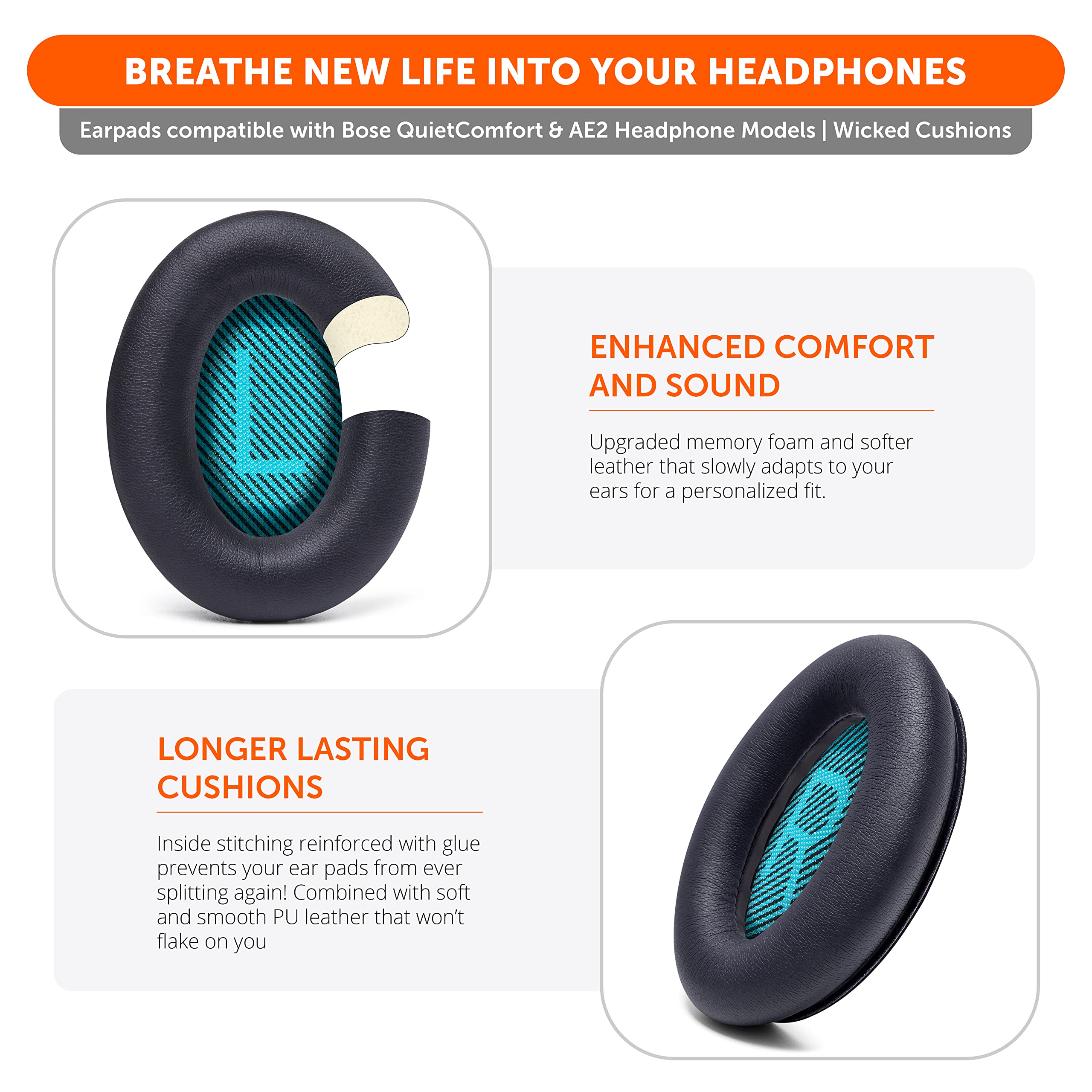 Foto 5 pulgar | Almohadillas de Repuesto Wc Wicked Cushions para Auriculares Bose - Venta Internacional
