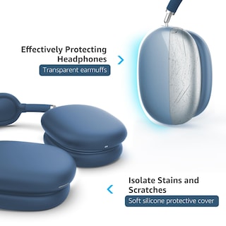 Foto 6 | Funda De Silicona Para Airpods Max Woyinger Blue + Cleaner Kit - Venta Internacional.