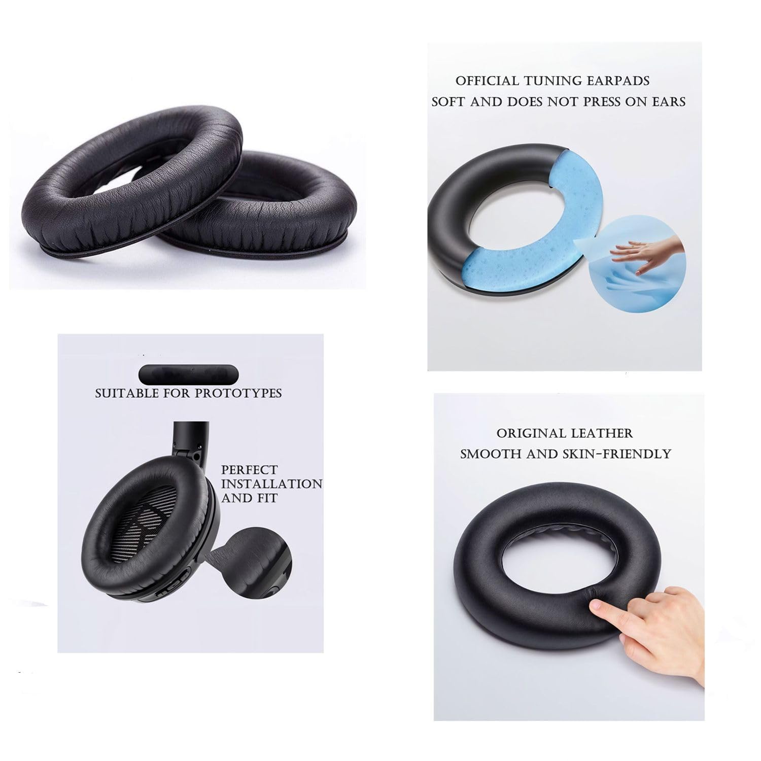 Foto 4 | Funda De Repuesto Para Auriculares Bose Quietcomfort Qc15 Qc25 Qc35 35 Ii (negra) - Venta Internacional.