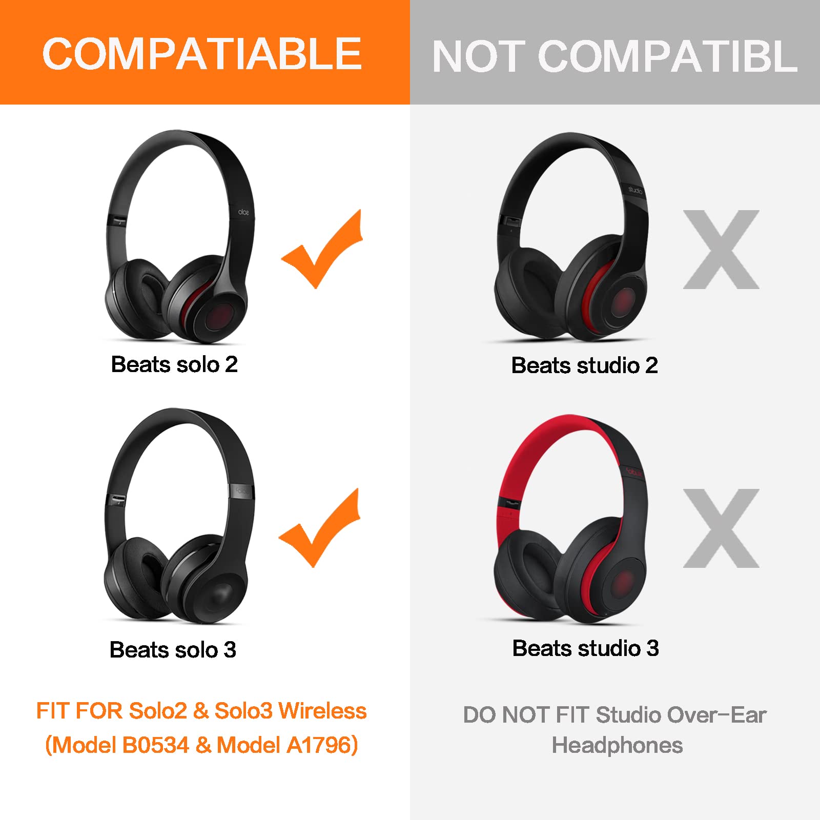 Foto 3 pulgar | Almohadillas De Repuesto Govears Para Beats Solo 2 Y Solo 3 - Venta Internacional.