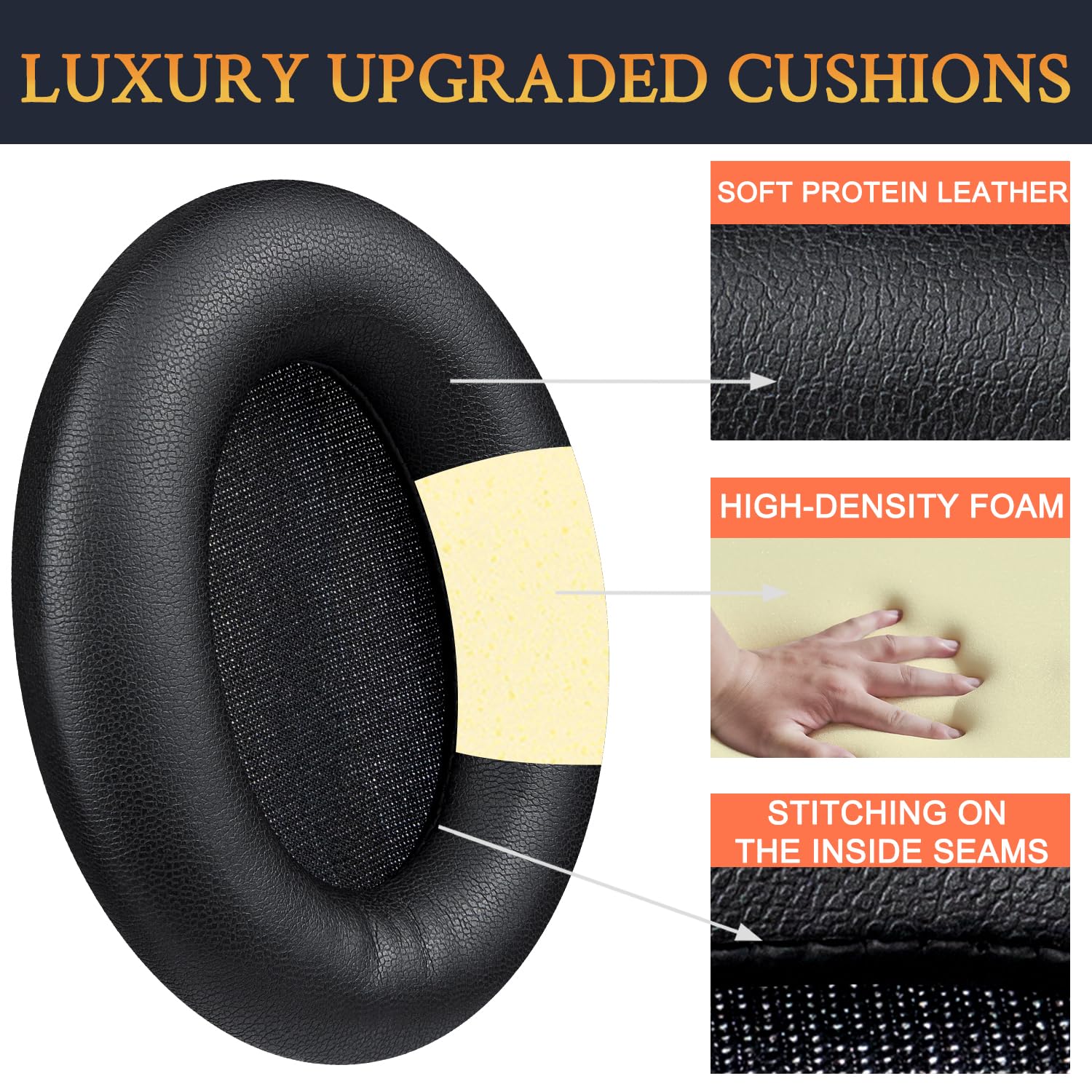 Foto 4 | Almohadillas De Repuesto Para Sony Wh-1000xm3, Color Negro - Venta Internacional.