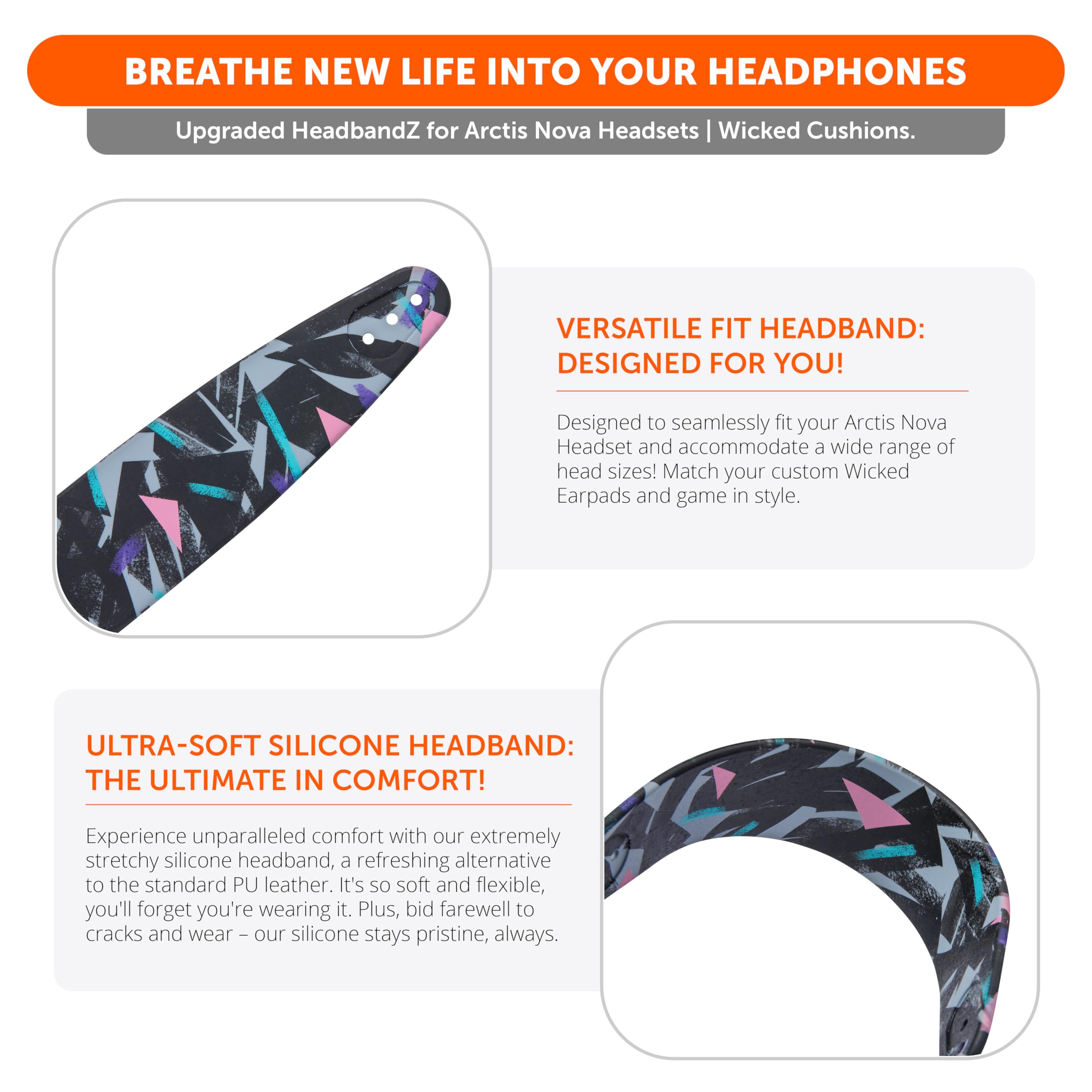 Foto 4 pulgar | Diadema Wc Headbandz Arctis Nova Silicone Para Auriculares - Venta Internacional.