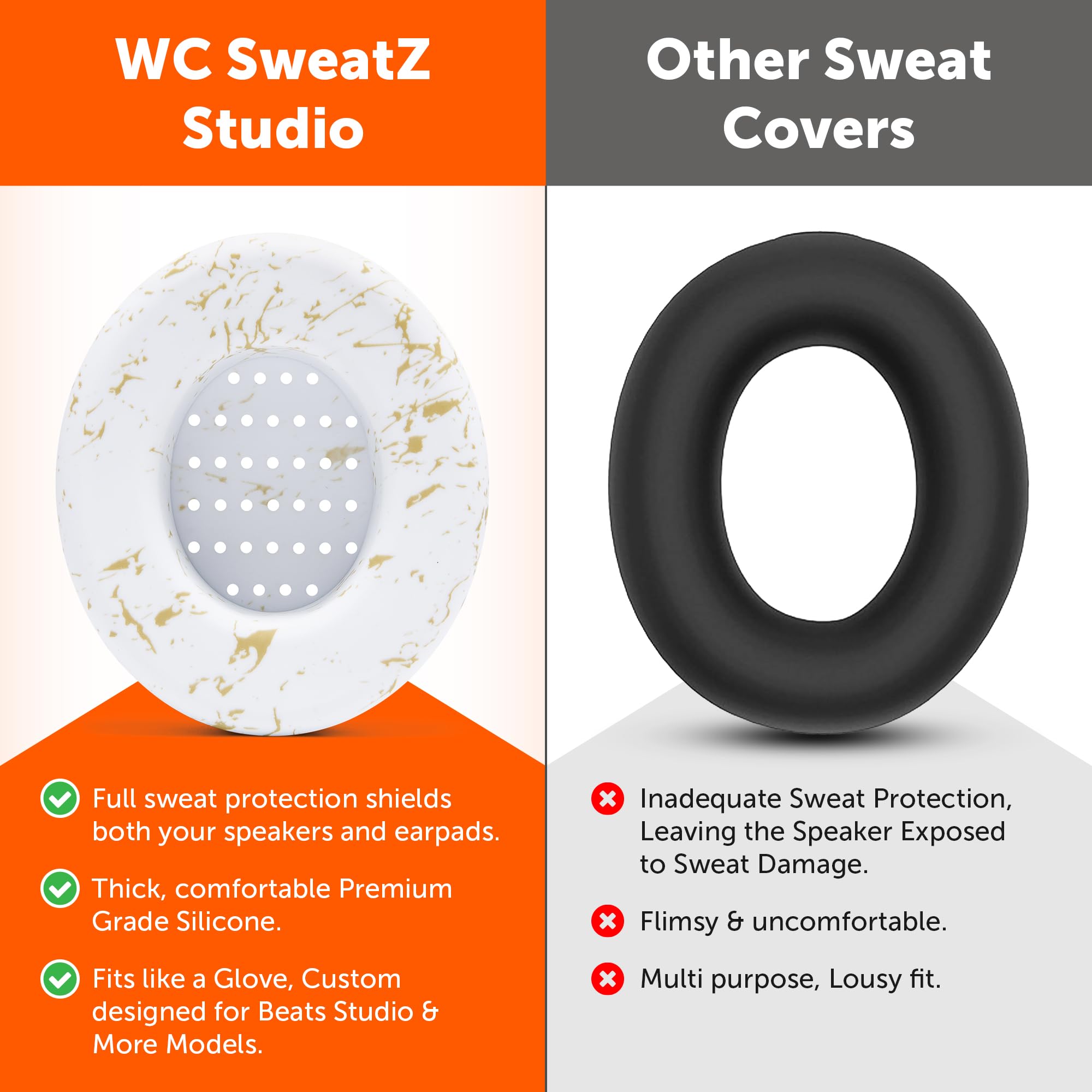 Foto 4 pulgar | Fundas Para Auriculares Wc Sweatz Studio Para Beats Studio 3 Y 2  Color Dorado - Venta Internacional.