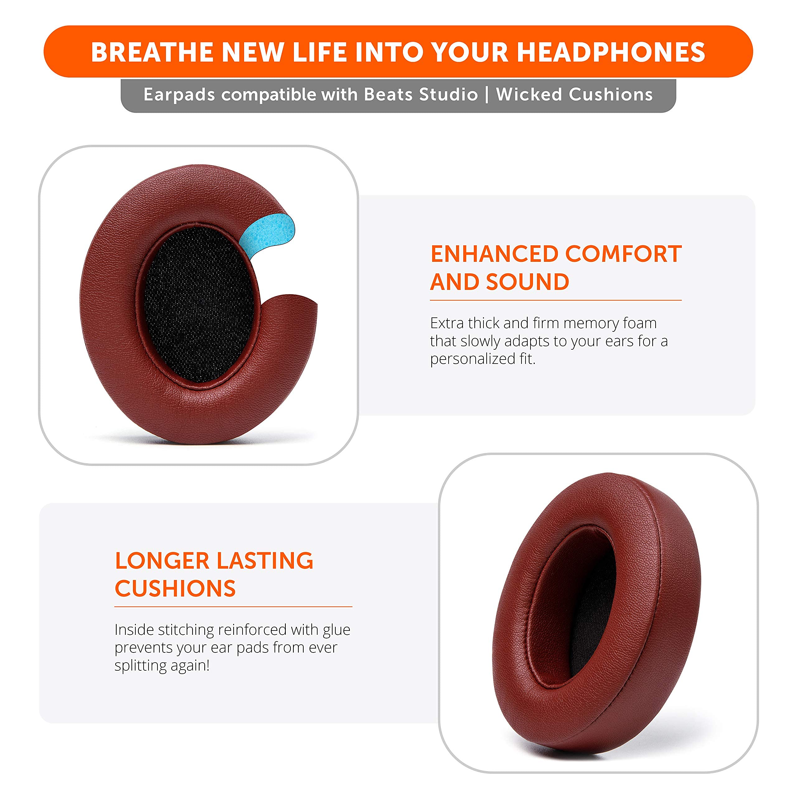 Foto 5 pulgar | Almohadillas De Repuesto Wc Wicked Cushions Para Beats Studio 2 Y 3 - Venta Internacional.