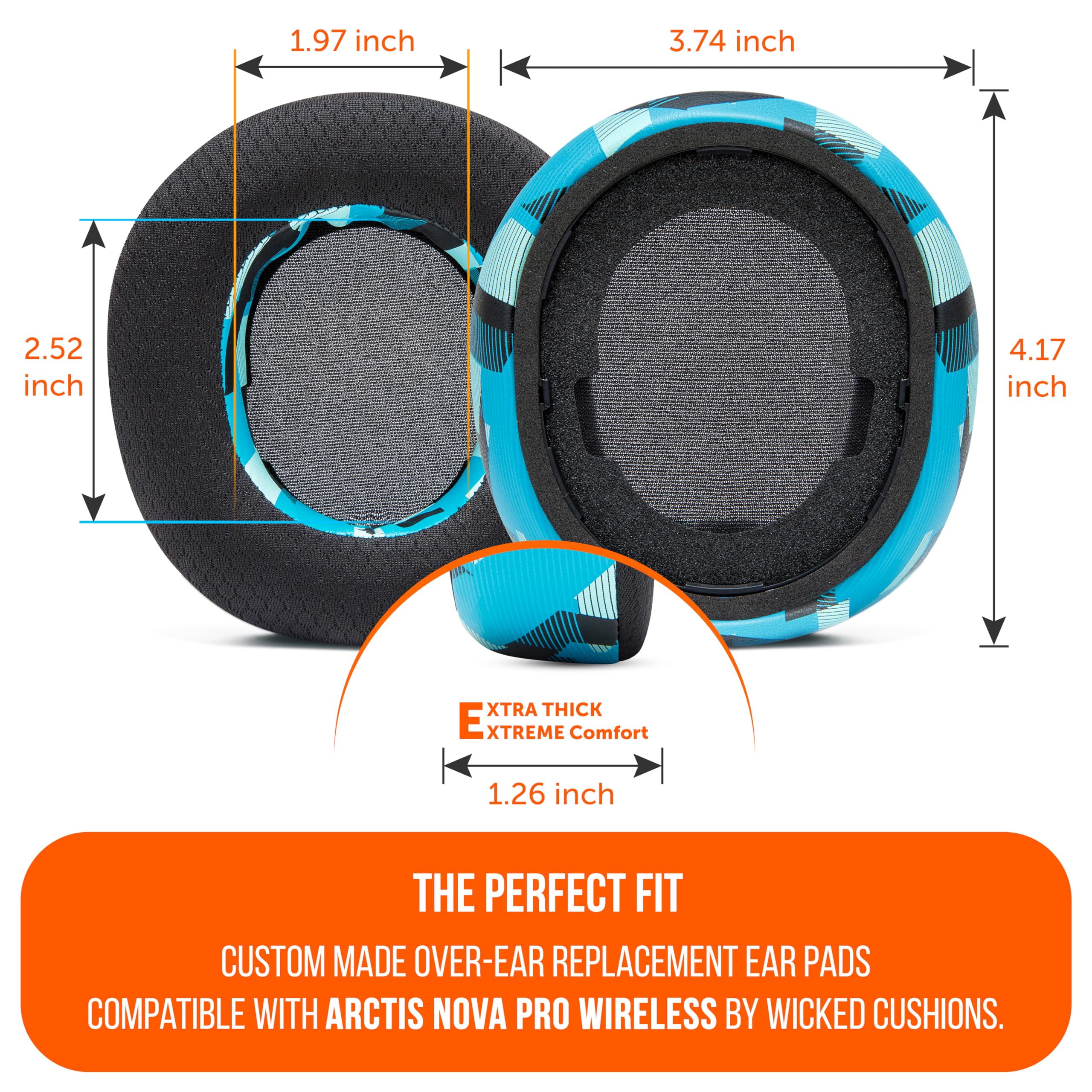 Foto 6 pulgar | Almohadillas Wc Freeze Nova Pro Wireless Arctis Nova Pro Cyan - Venta Internacional.