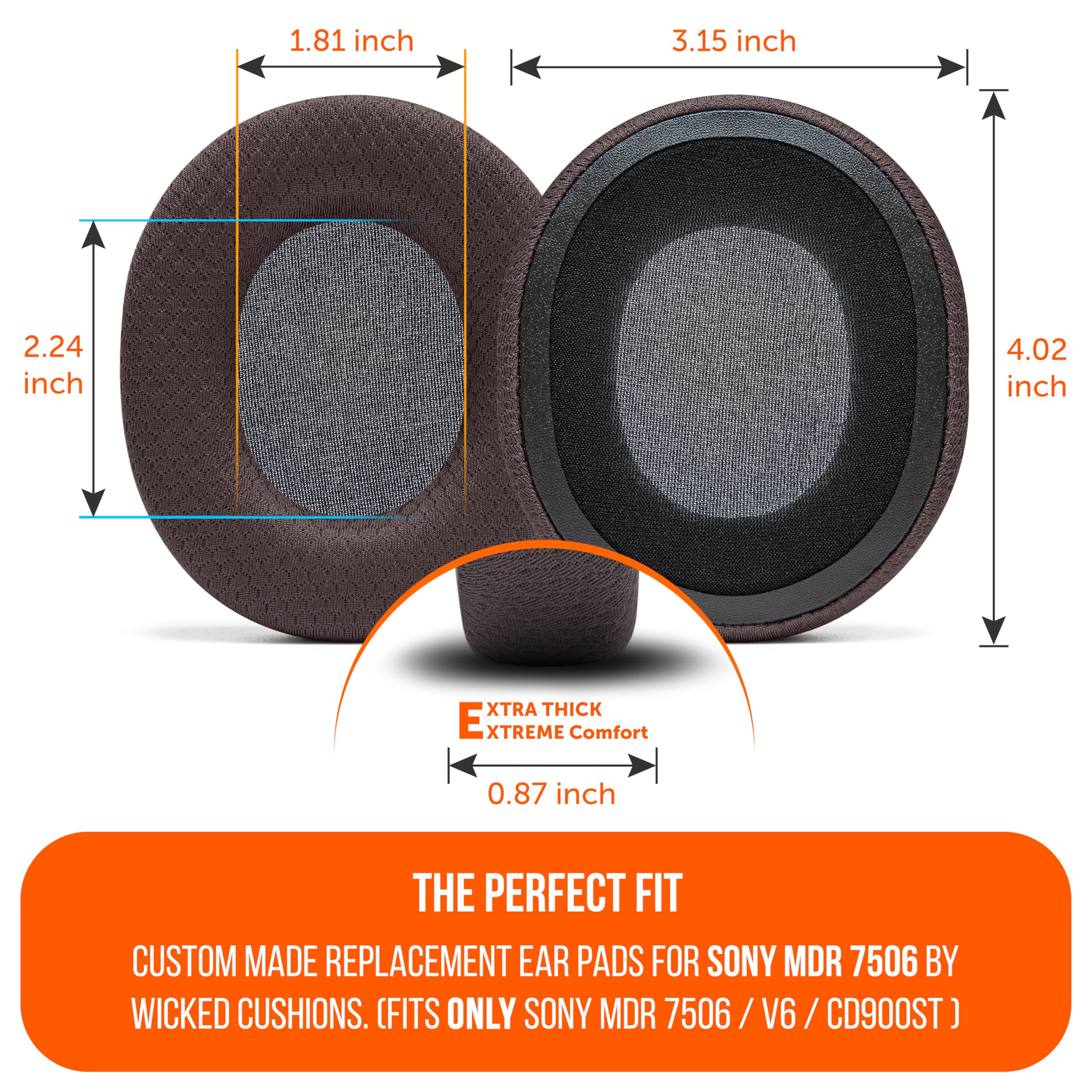 Foto 5 | Almohadillas De Repuesto Wc Wicked Cushions Para Sony Mdr 7506 - Venta Internacional.