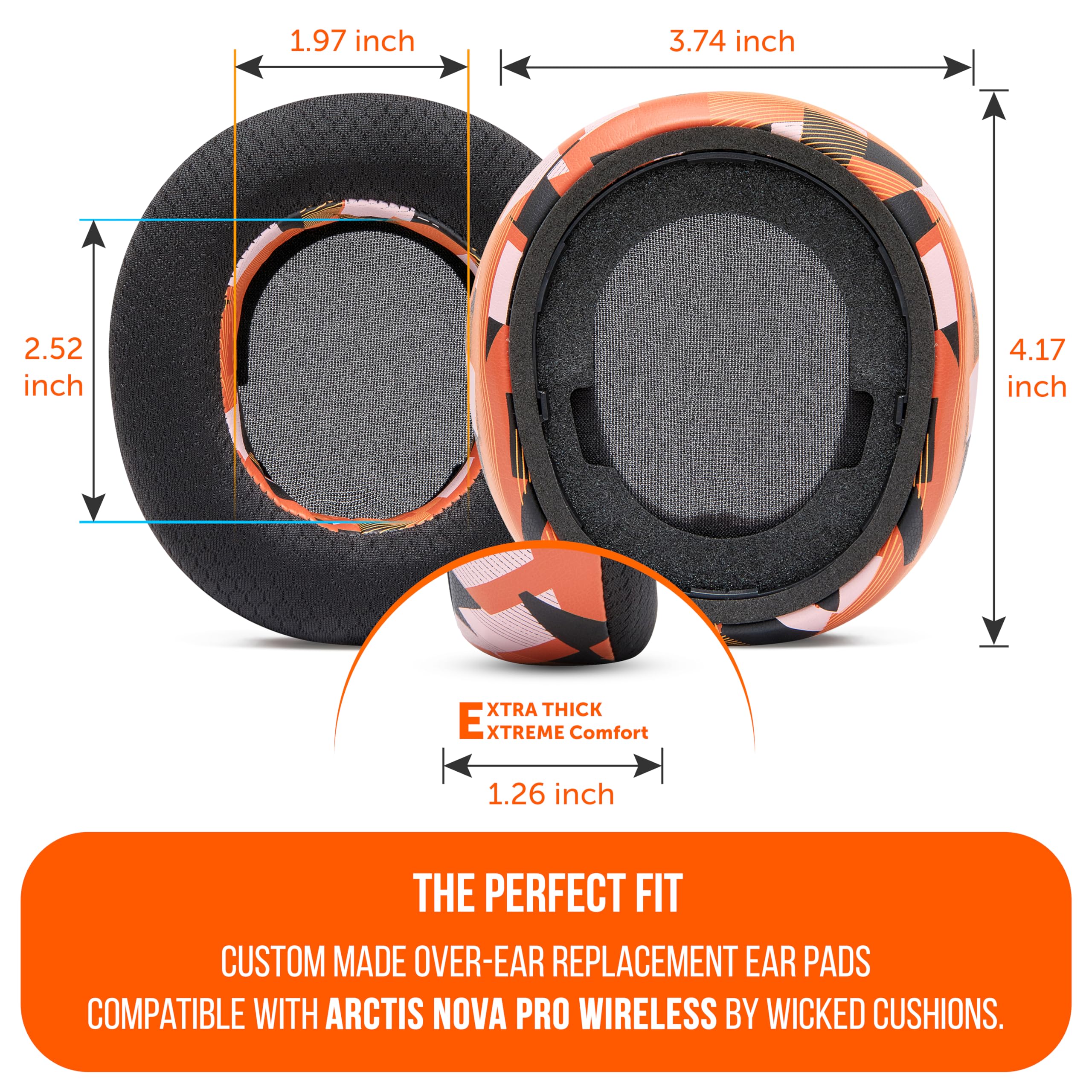 Foto 6 pulgar | Almohadillas Wc Freeze Nova Pro Wireless Arctis Nova Pro Orange - Venta Internacional.