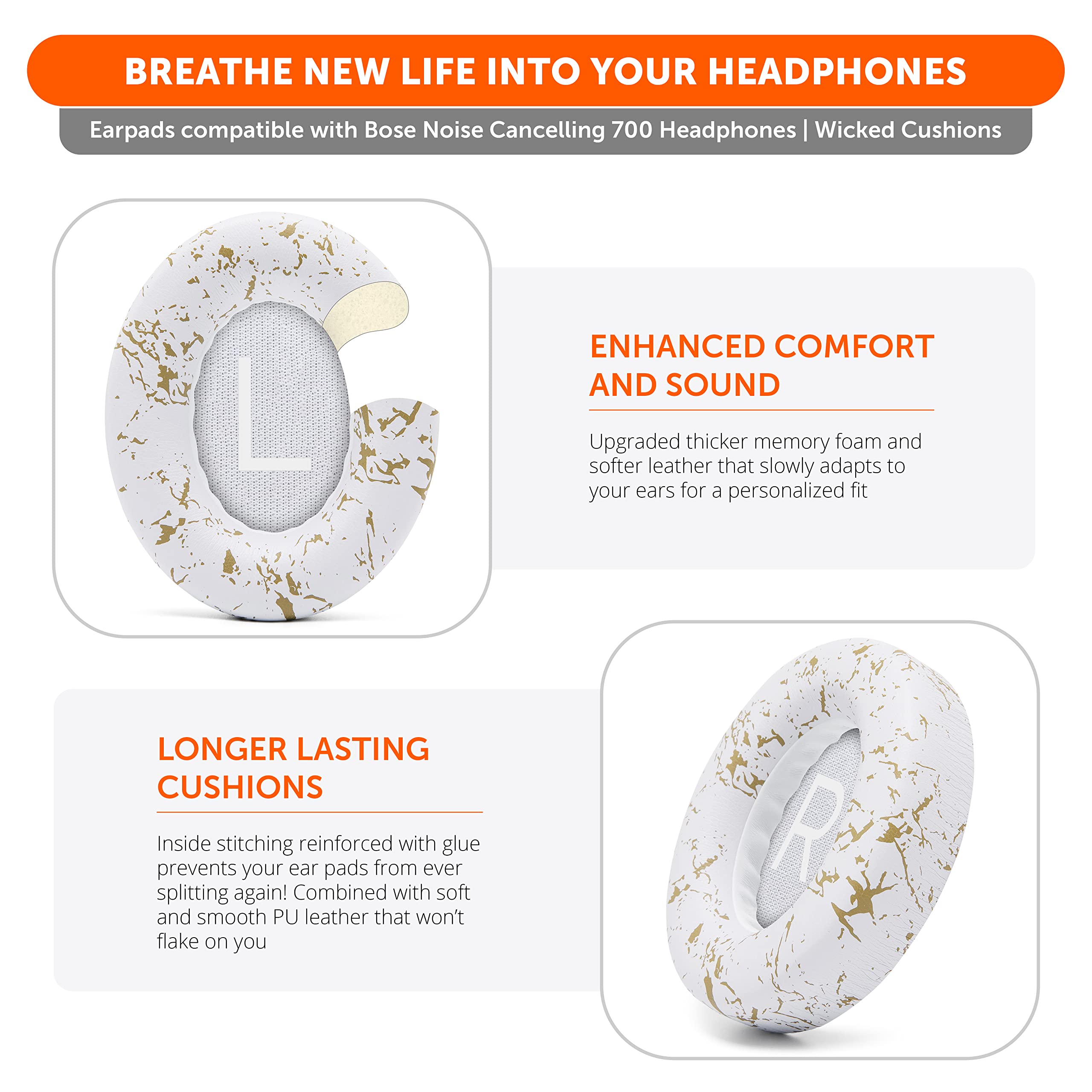 Foto 4 | Almohadillas De Repuesto Wc Wicked Cushions Para Auriculares Bose 700 - Venta Internacional.
