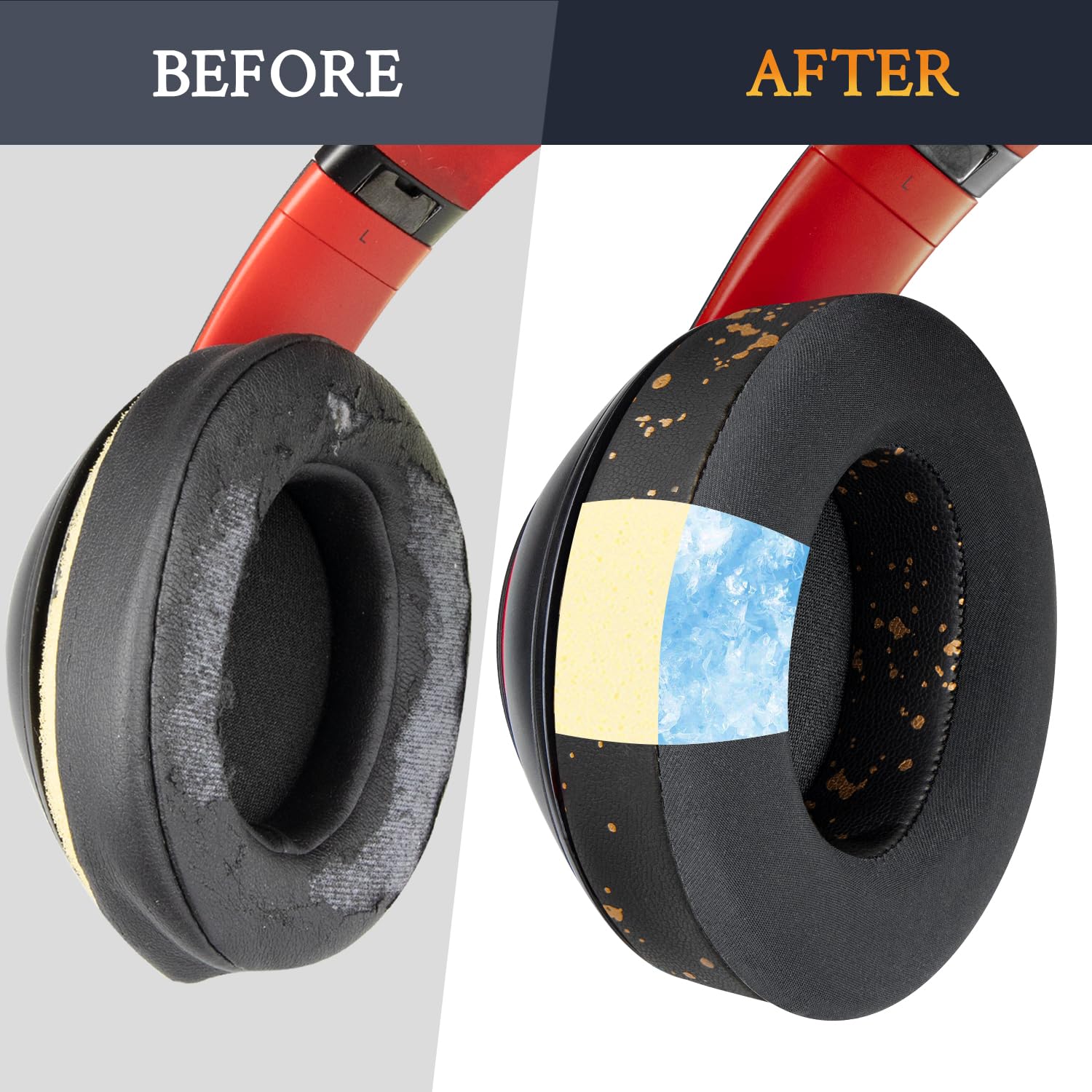 Foto 5 | Almohadillas De Repuesto  Gel Refrescante Solowit Para Beats Studio 2 Y Studio 3 - Venta Internacional.