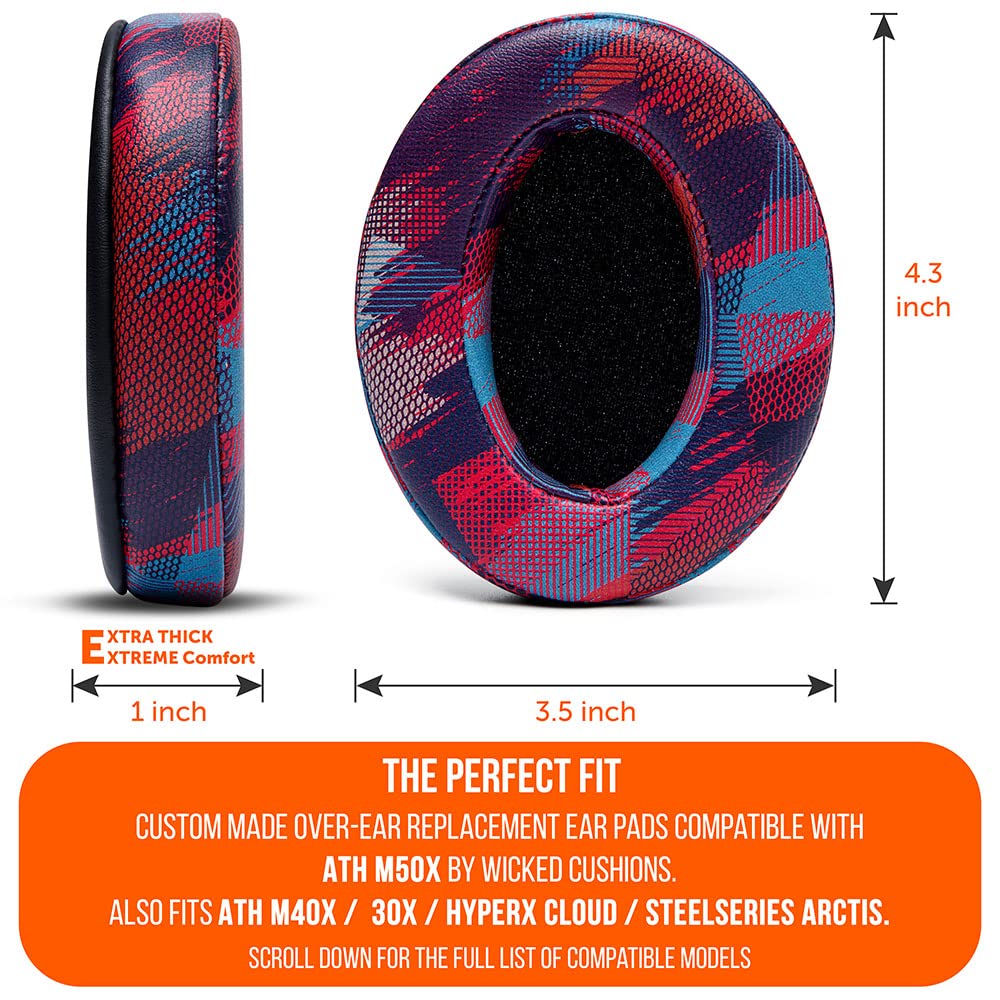 Foto 6 pulgar | Almohadillas Wc Wicked Cushions Padz Para Ath M50x/m40x/steelseries - Venta Internacional.