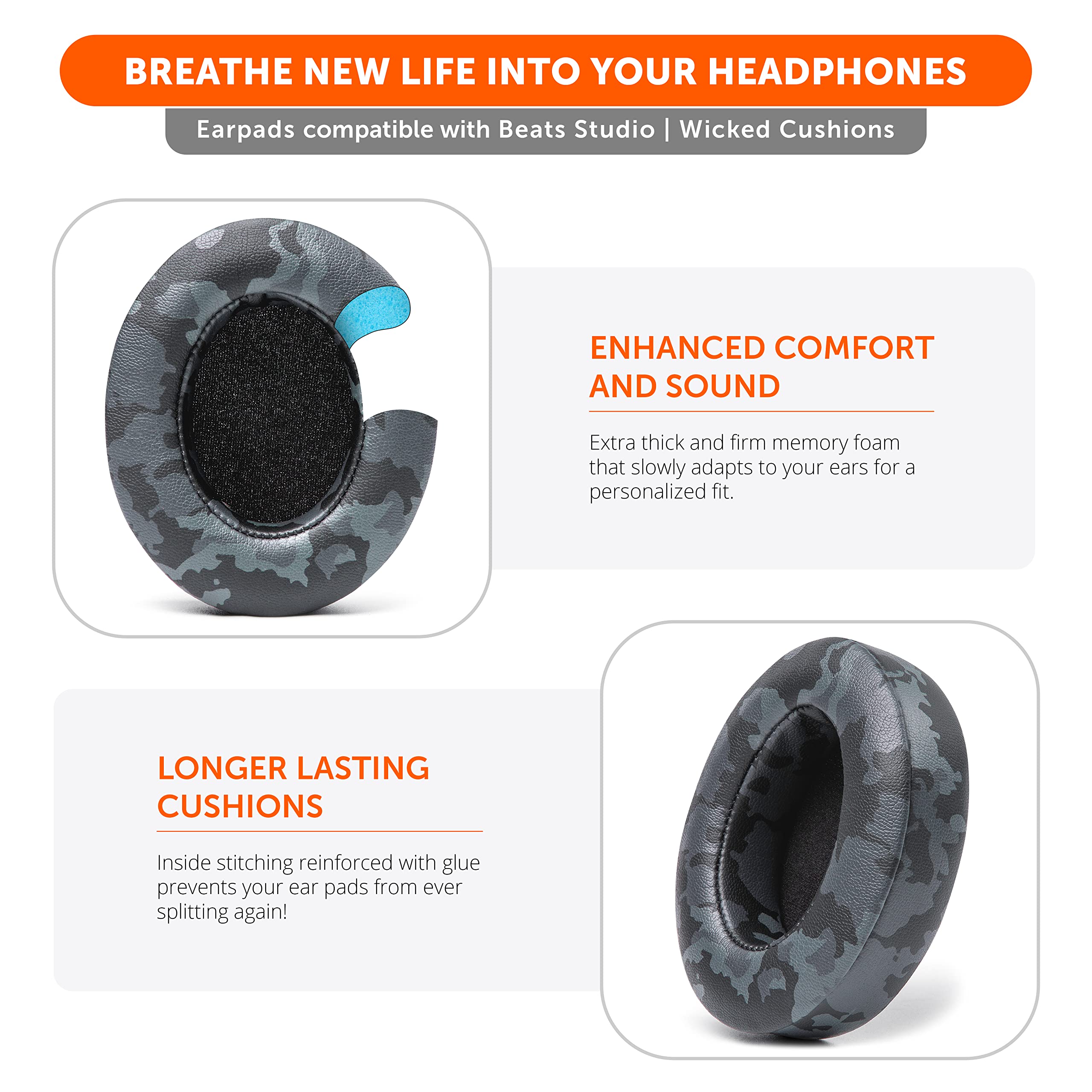Foto 5 pulgar | Almohadillas De Repuesto Wc Wicked Cushions Para Beats Studio 2 Y 3 - Venta Internacional.