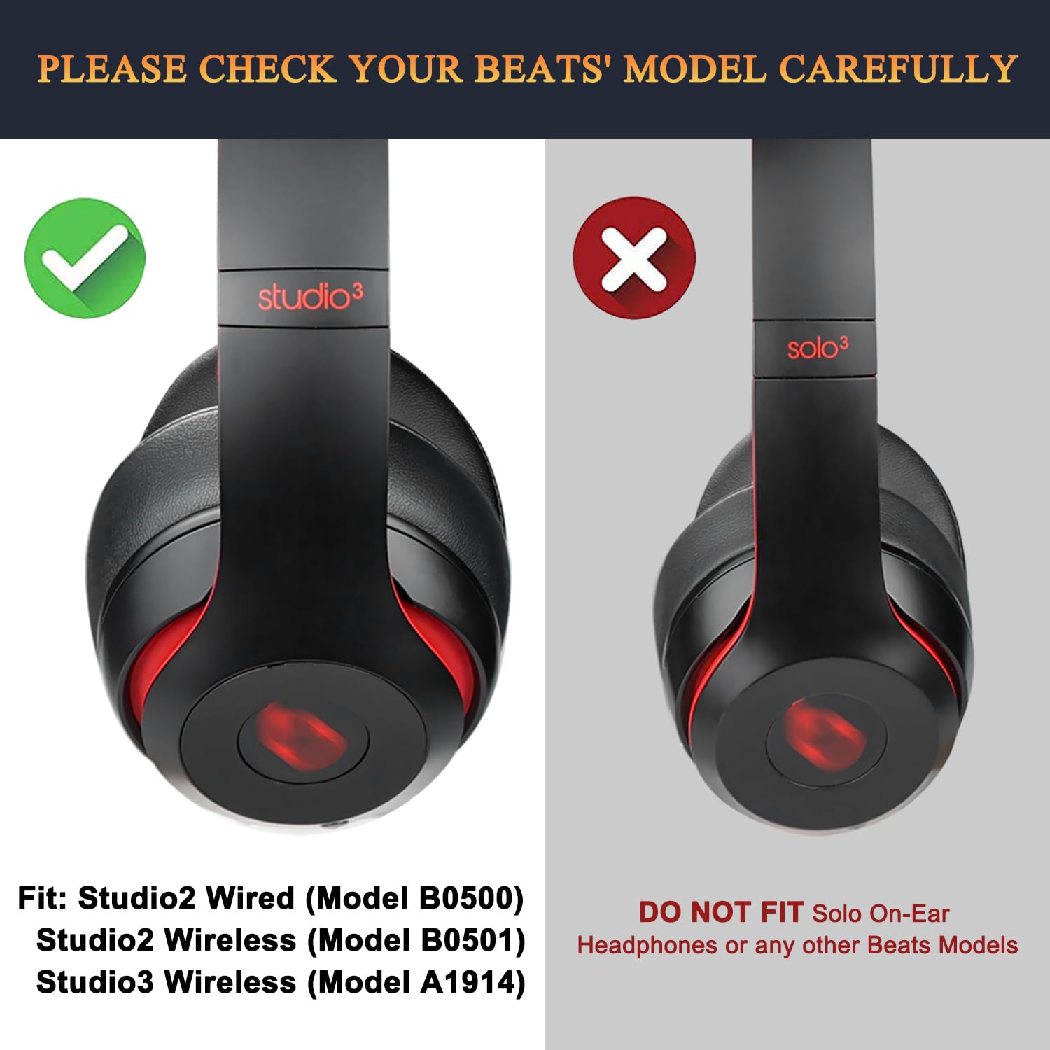 Foto 3 pulgar | Almohadillas De Repuesto Para Auriculares Beats Studio 2 Y 3 - Venta Internacional.