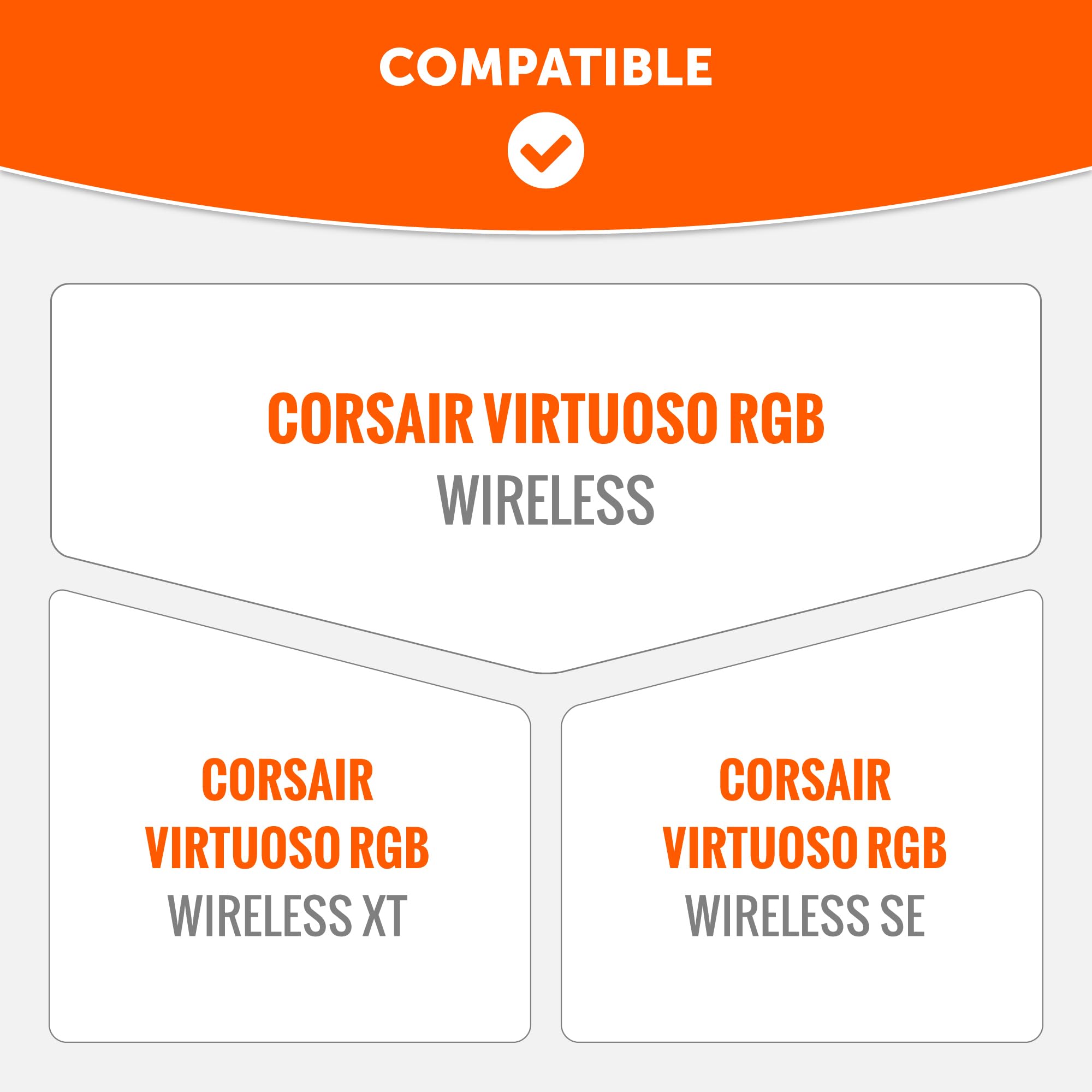 Foto 3 pulgar | Funda De Diadema Wc Bandz Virtuoso V2 Silicone Para Corsair Virtuoso - Venta Internacional.