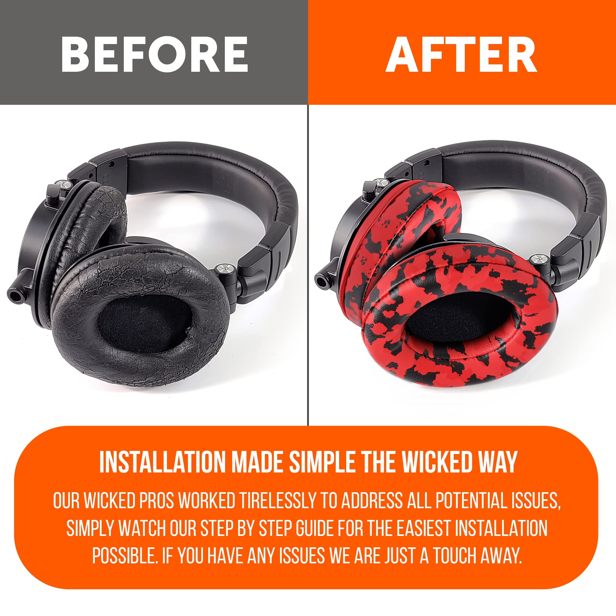Foto 4 | Almohadillas Wc Wicked Cushions Padz Red Camo Para Ath M50x - Venta Internacional.