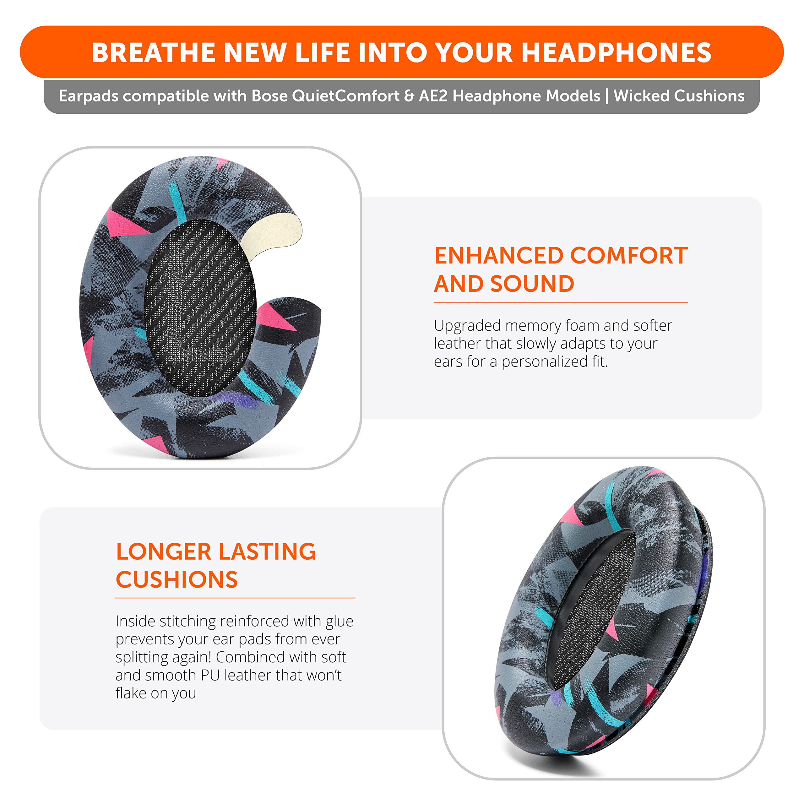 Foto 5 pulgar | Almohadillas De Repuesto Wc Wicked Cushions Para Bose Qc35 Y Qc35ii - Venta Internacional.