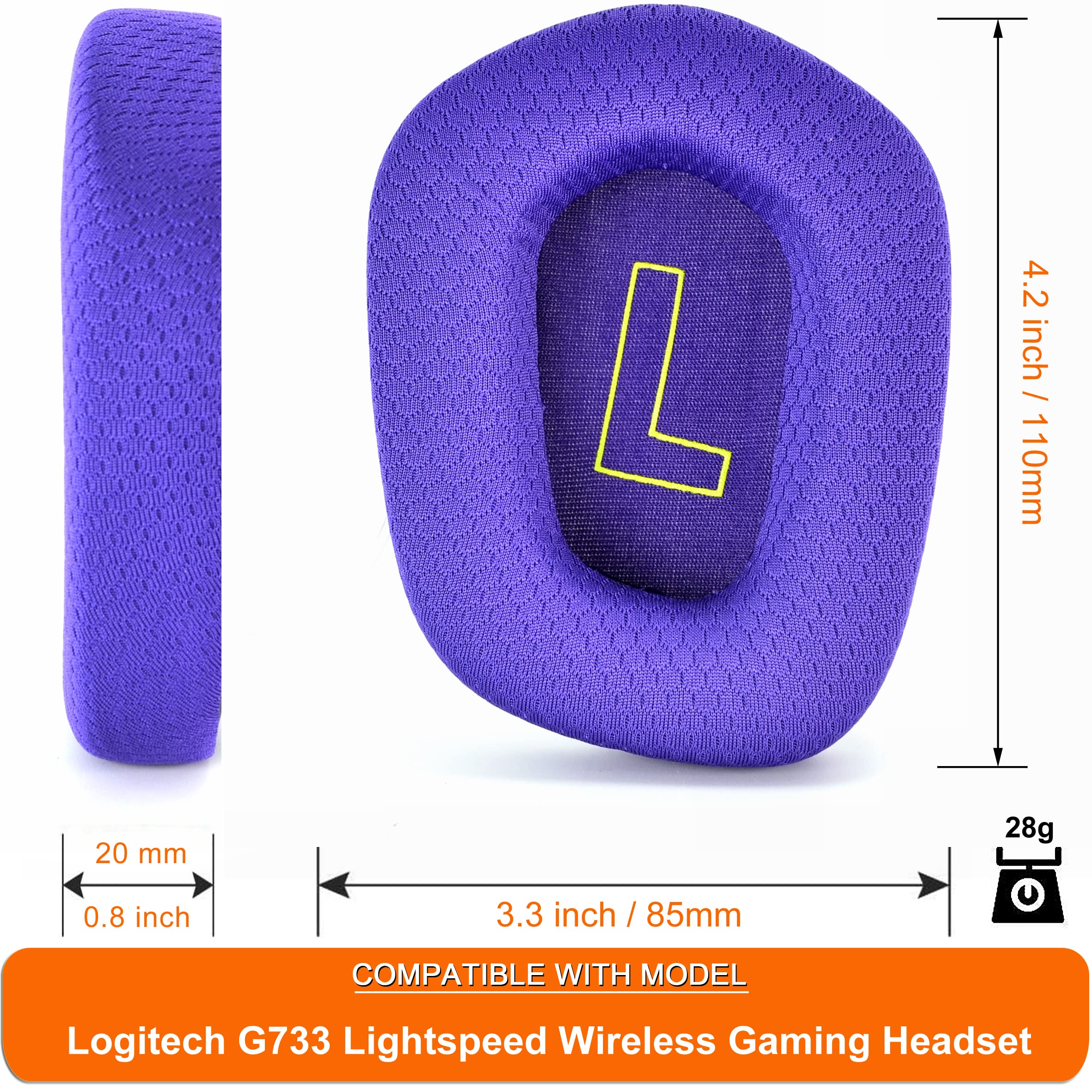 Foto 5 | Almohadillas De Repuesto Para Auriculares Para Juegos Logitech G733 G 733 - Venta Internacional.