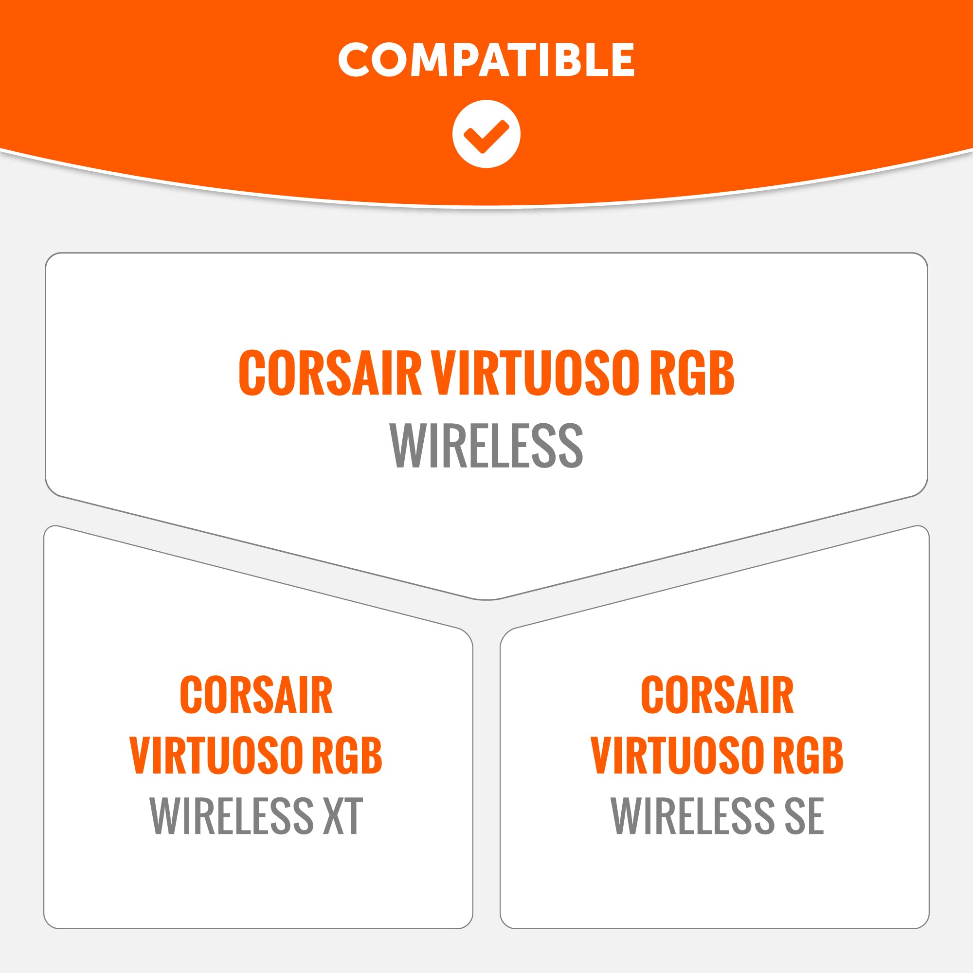 Foto 3 pulgar | Funda De Diadema Wc Bandz Virtuoso V2 Silicone Para Corsair Virtuoso - Venta Internacional.