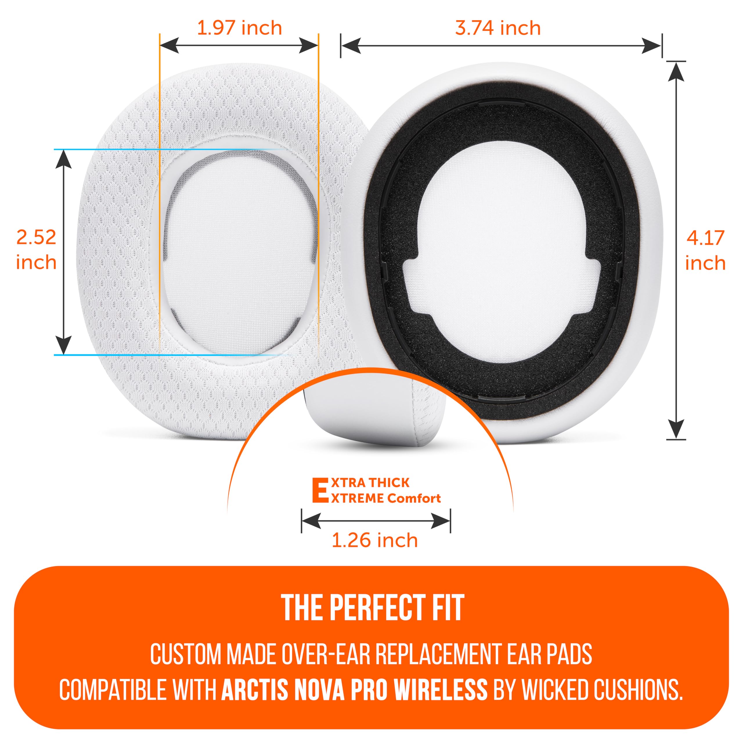 Foto 5 | Almohadillas Wc Freeze Nova Pro Wireless Arctis Nova Pro White - Venta Internacional.