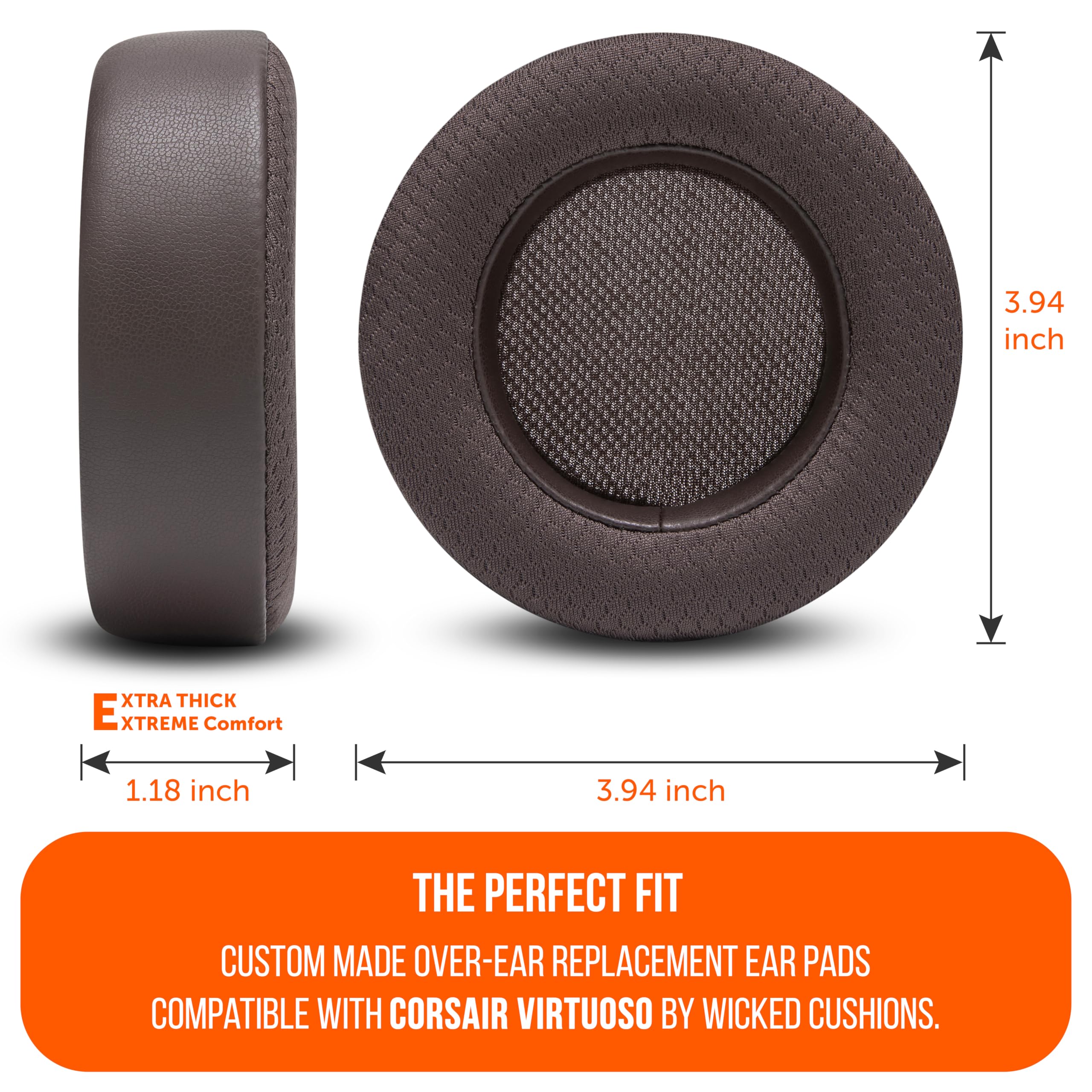 Foto 6 pulgar | Almohadillas De Repuesto Wc Freeze Virtuoso Para Corsair Virtuoso - Venta Internacional.