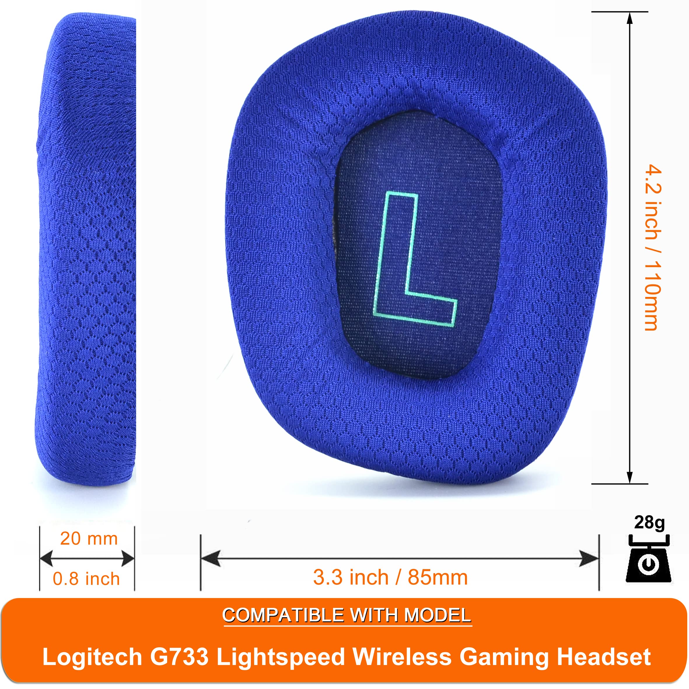 Foto 5 | Almohadillas De Repuesto Para Auriculares Para Juegos Logitech G733 G 733 - Venta Internacional.