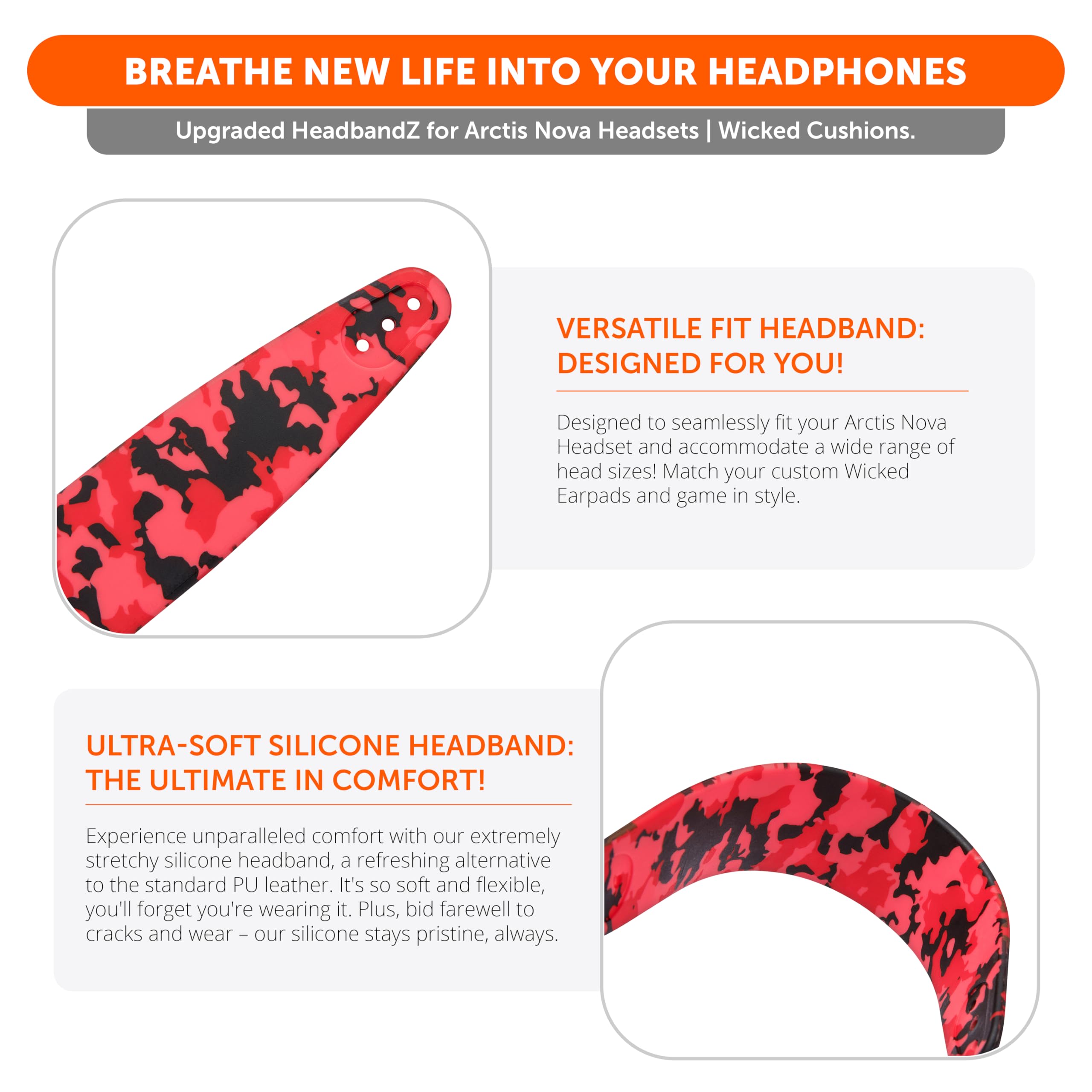 Foto 4 pulgar | Diadema Wc Headbandz Arctis Nova Silicone Para Auriculares - Venta Internacional.