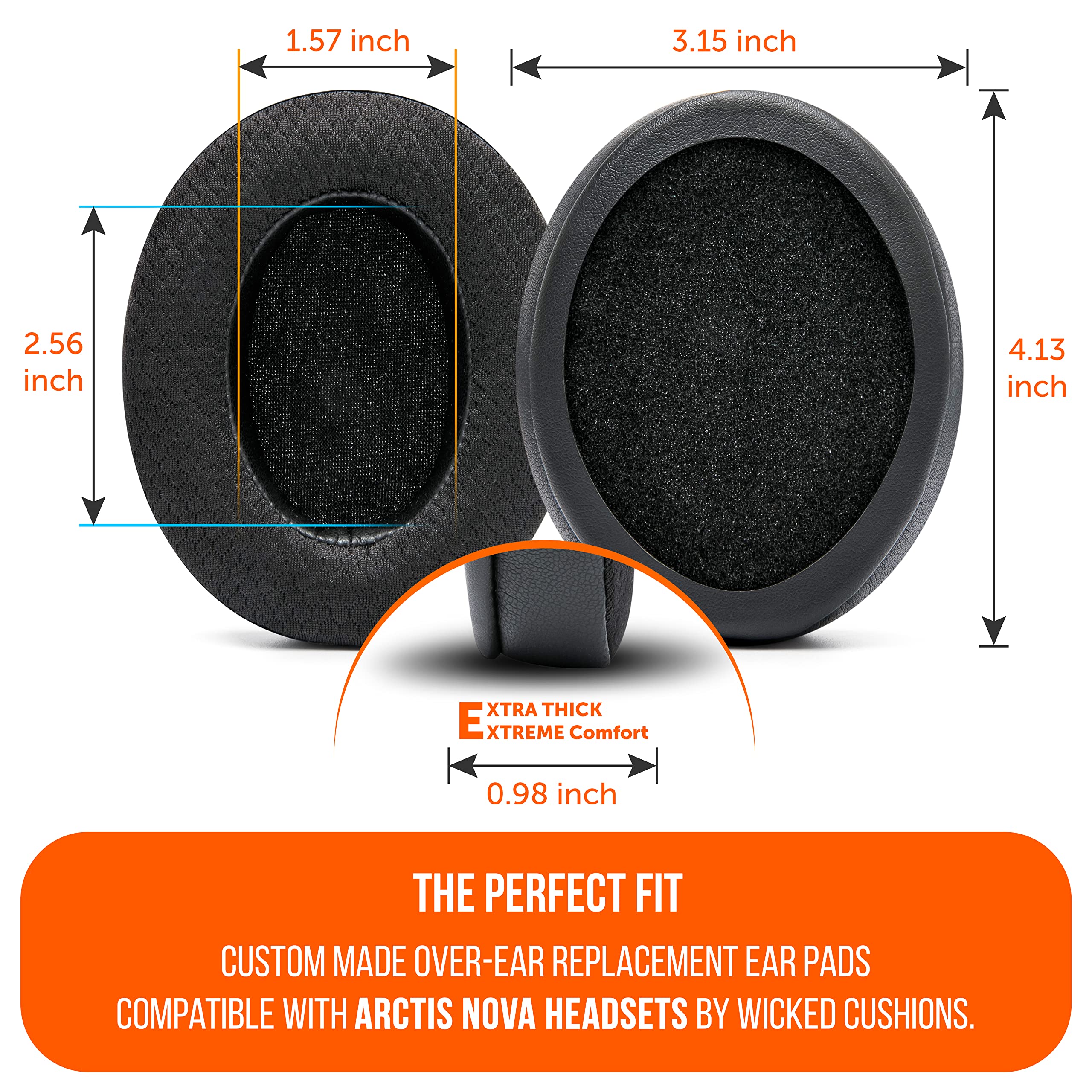 Foto 6 pulgar | Almohadillas De Repuesto Wc Freeze Para Arctis Nova Black - Venta Internacional.