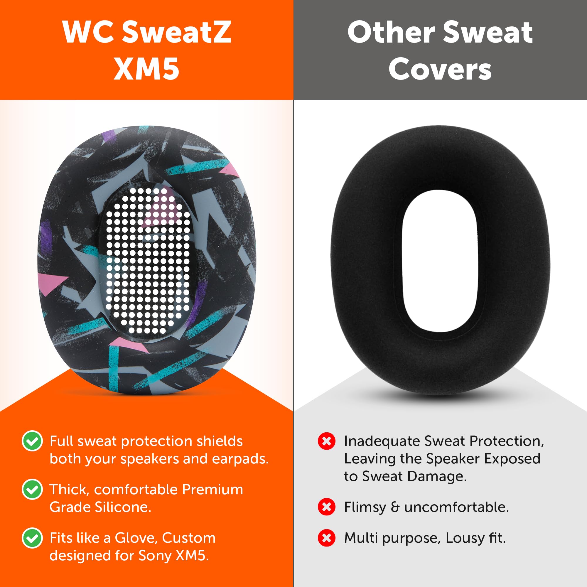 Foto 3 | Fundas De Baño Wicked Cushions Wc Sweatz Xm5 Para Sony Wh1000xm5 - Venta Internacional.