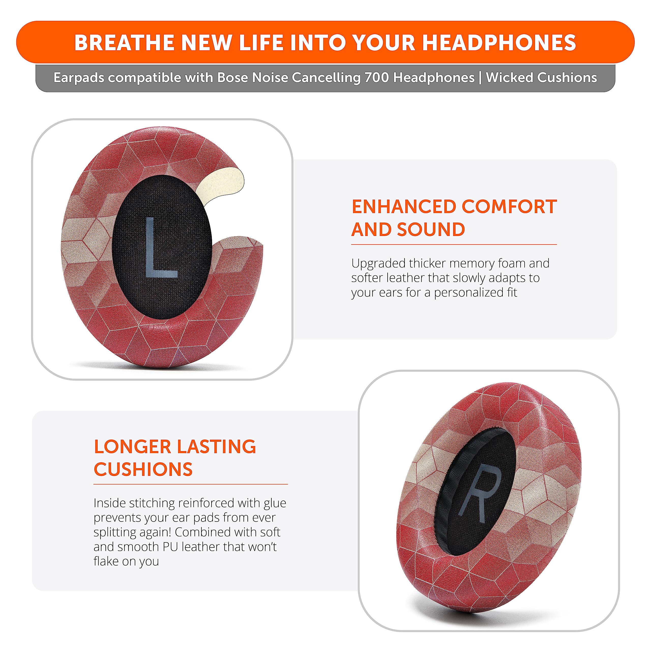 Foto 4 | Almohadillas De Repuesto Wc Wicked Cushions Para Auriculares Bose 700 - Venta Internacional.