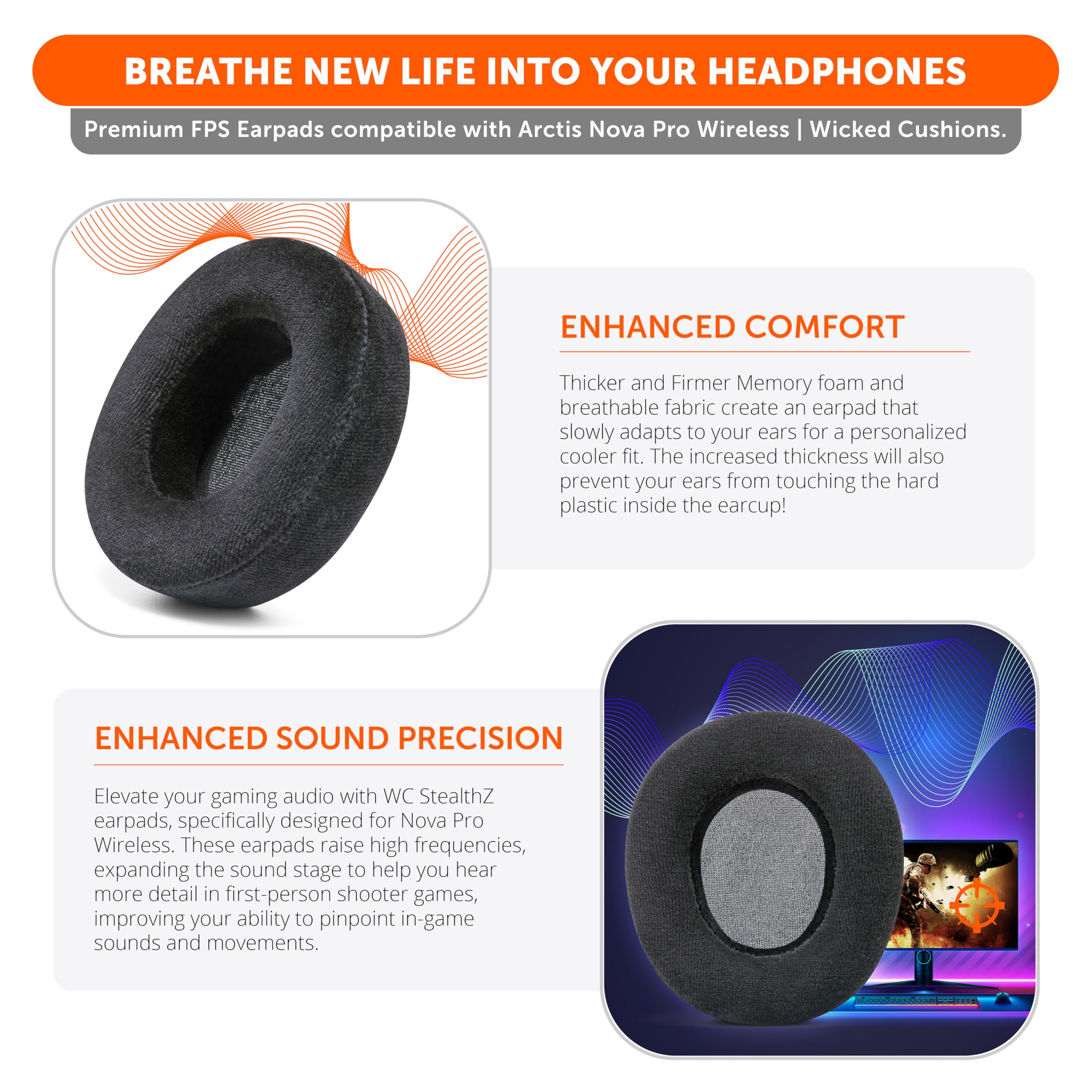 Foto 5 | Almohadillas Wc Stealthz Nova Pro Wireless Arctis Nova Pro Black - Venta Internacional.