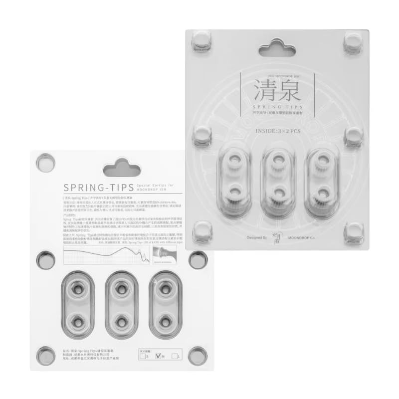 Foto 2 pulgar | Auriculares Moondrop Spring Tips De Silicona  3 Pares - Venta Internacional.