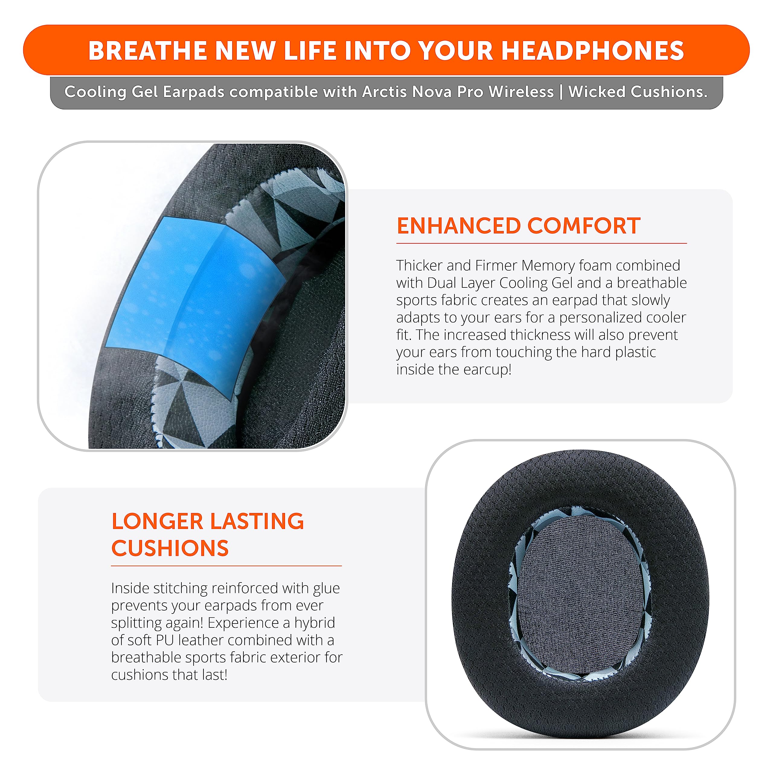 Foto 4 | Almohadillas Wc Freeze Nova Pro Wireless Arctis Nova Pro Wireless - Venta Internacional.
