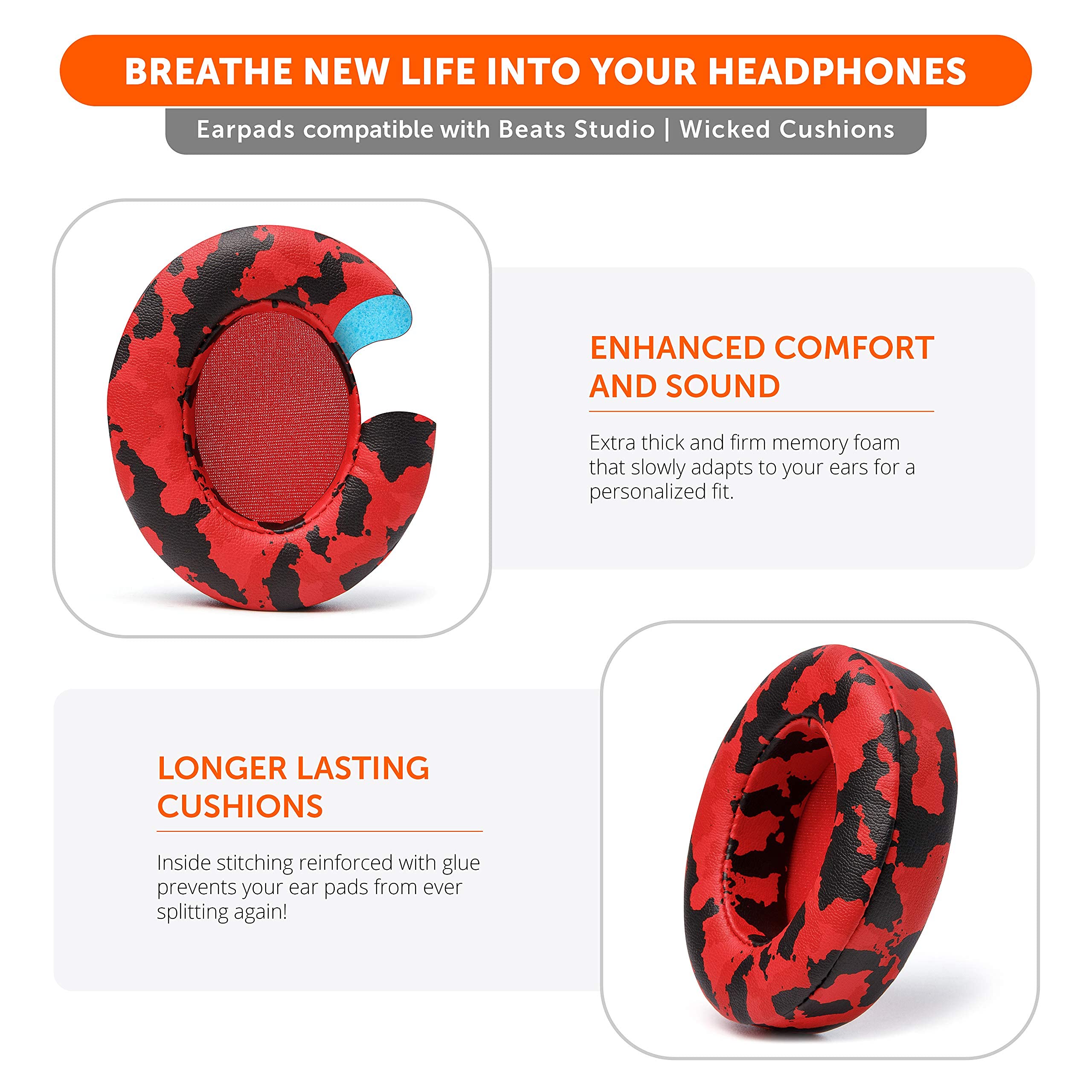 Foto 5 pulgar | Almohadillas De Repuesto Wc Wicked Cushions Para Beats Studio 2 Y 3 - Venta Internacional.