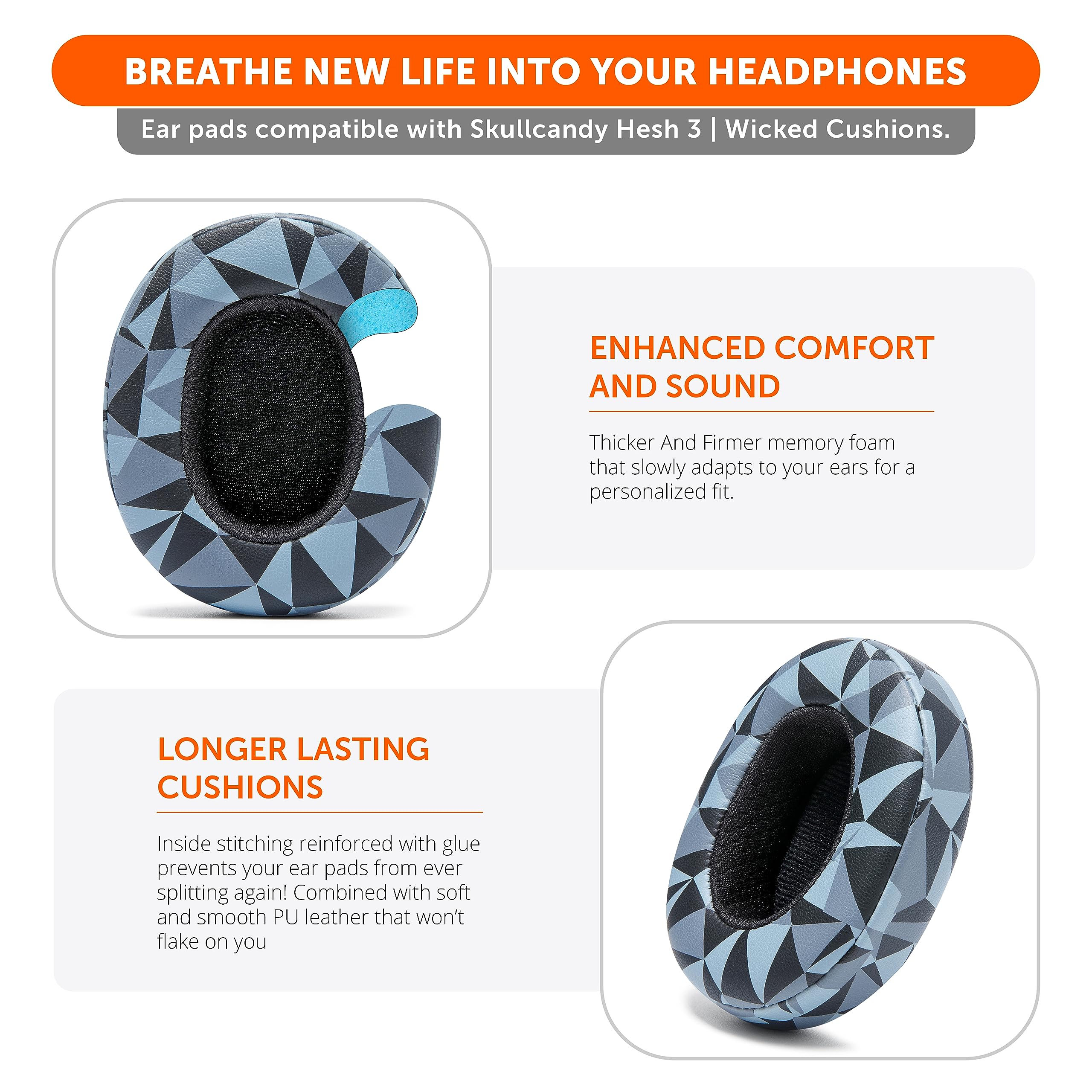 Foto 5 pulgar | Almohadillas De Repuesto Para Skullcandy Hesh 3 Y Crusher - Venta Internacional.