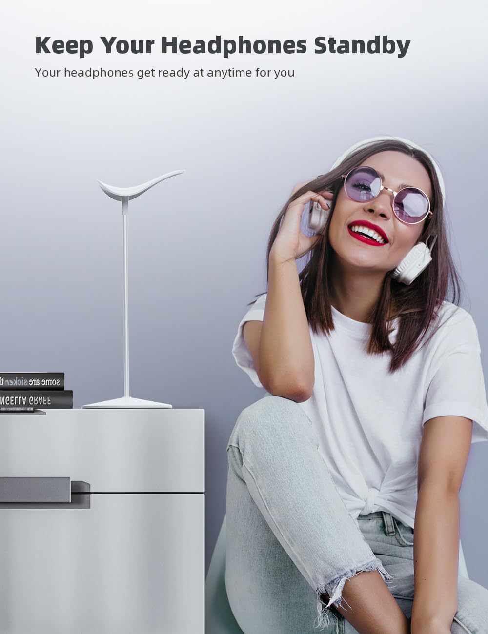 Foto 6 pulgar | Soporte para Audífonos Lamicall Blanco-Venta Internacional