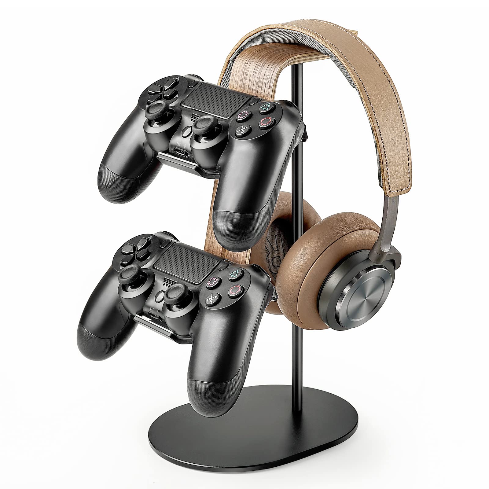 Foto 2 pulgar | Soporte Para Mando Y Auriculares Qincoon De Aluminio/madera Ps5/ps4/xbox - Venta Internacional.