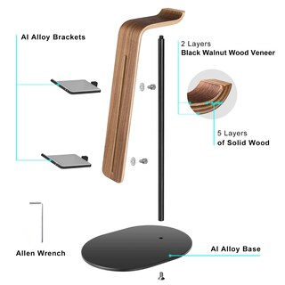 Foto 3 | Soporte Para Mando Y Auriculares Qincoon De Aluminio/madera Ps5/ps4/xbox - Venta Internacional.