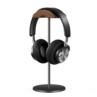 Foto 1 | Soporte Para Auriculares Qincoon De Madera De Nogal Y Aluminio Negro - Venta Internacional.