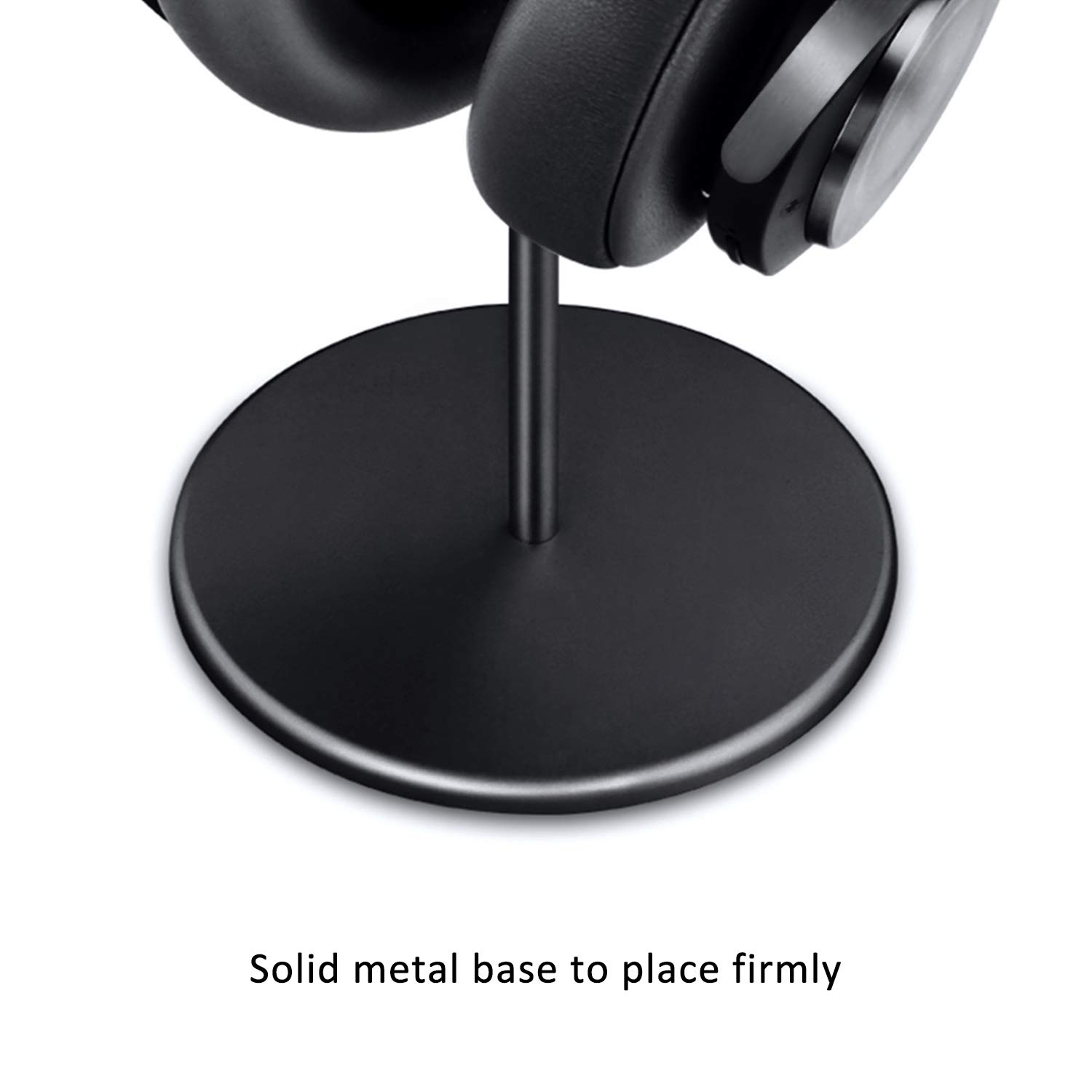 Foto 6 pulgar | Soporte Para Auriculares Qincoon De Madera De Nogal Y Aluminio Negro - Venta Internacional.