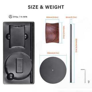 Foto 6 | Soporte Para Auriculares Qincoon De Madera De Nogal Y Aluminio Negro - Venta Internacional.