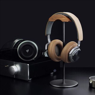 Foto 7 | Soporte Para Auriculares Qincoon De Madera De Nogal Y Aluminio Negro - Venta Internacional.