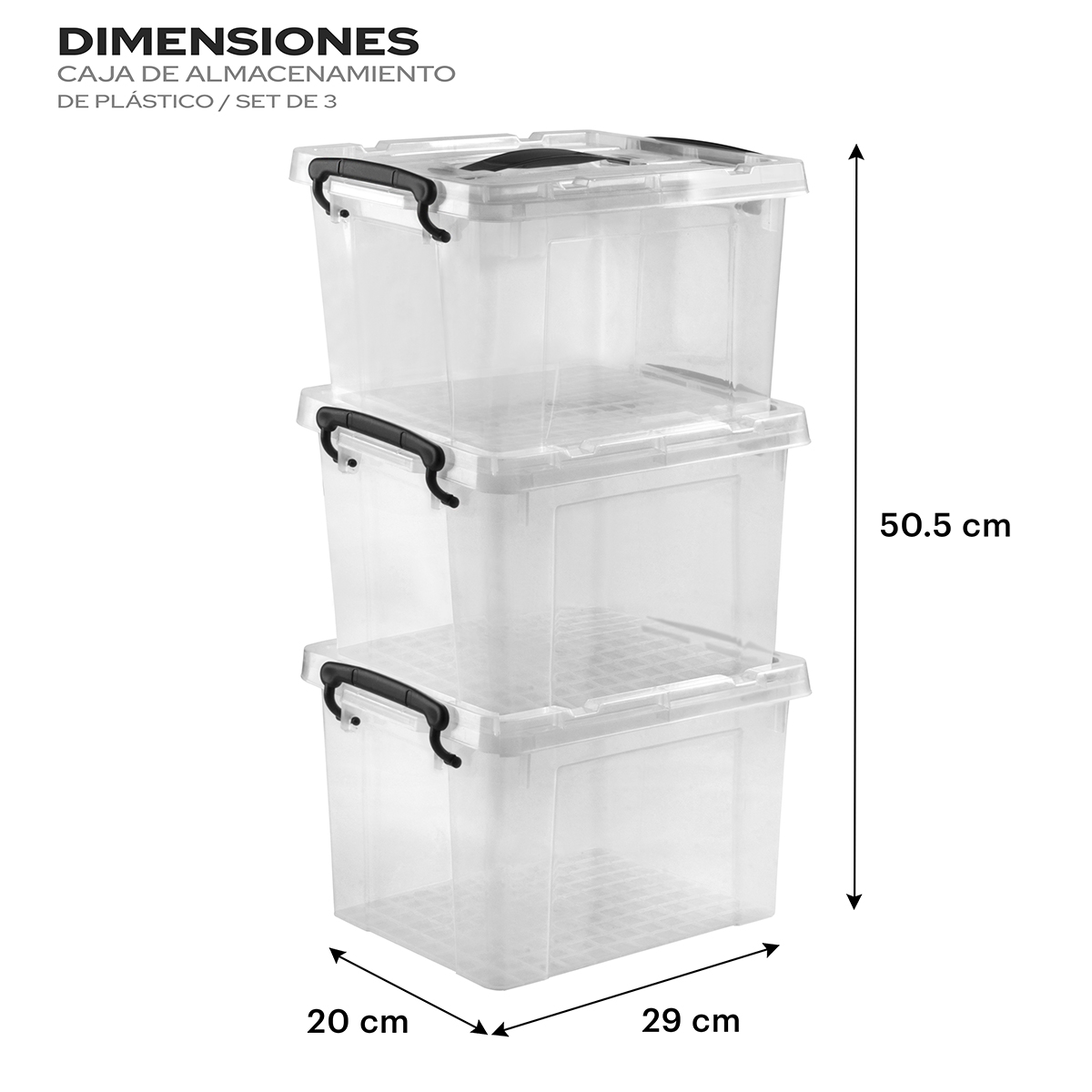 Foto 3 | Cajas de Almacenamiento 3pz Ag Box 6 Litros Transparentes