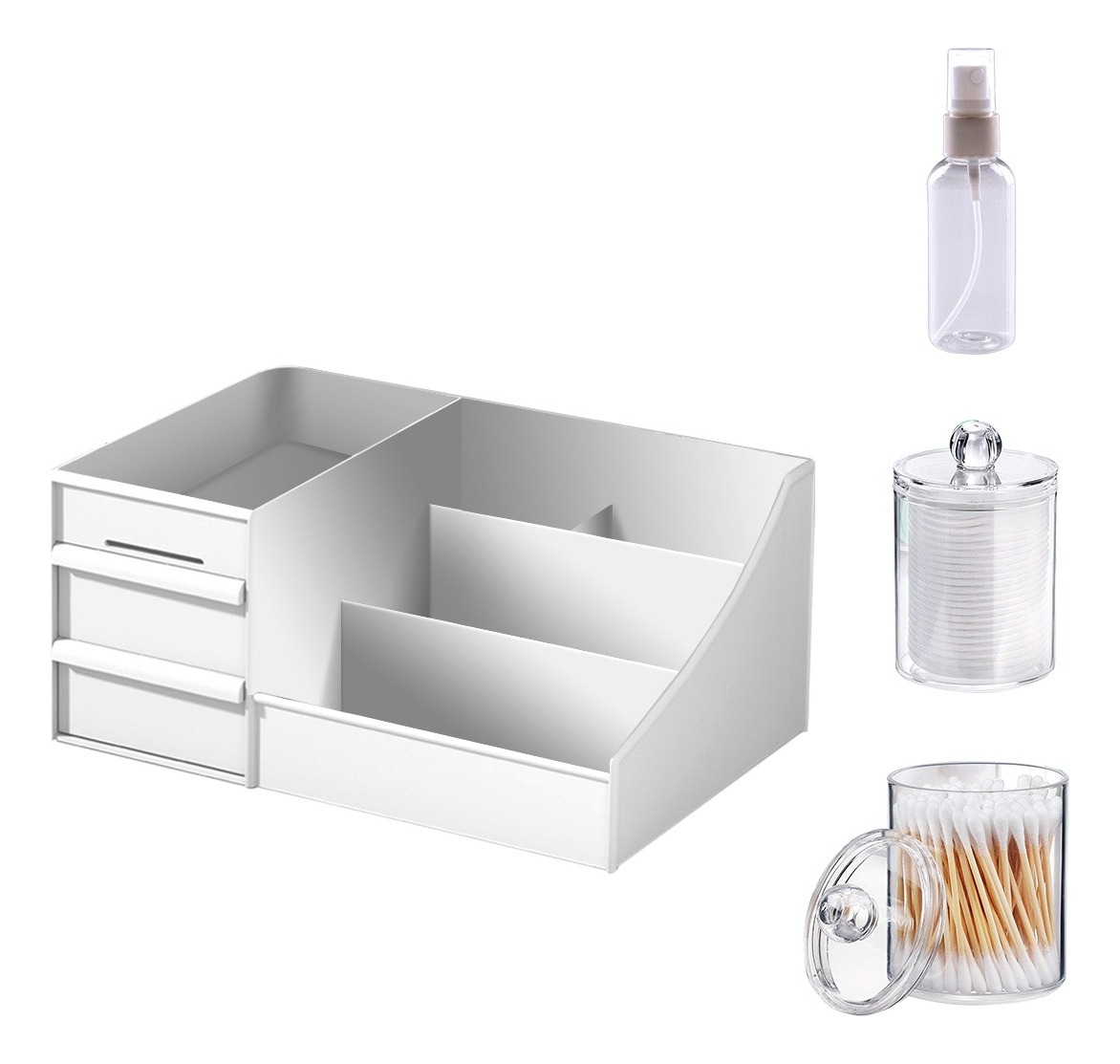 Foto 2 pulgar | Caja Organizadora Maquillaje Con Gavetas De Multifuncional, Blanco