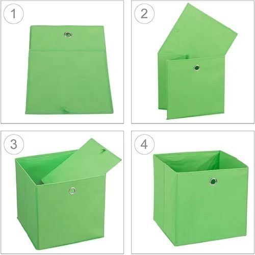 Foto 4 pulgar | Caja Cubo Organizador, Almacena Ropa, Objetos, Closet, 1 Pza, Verde